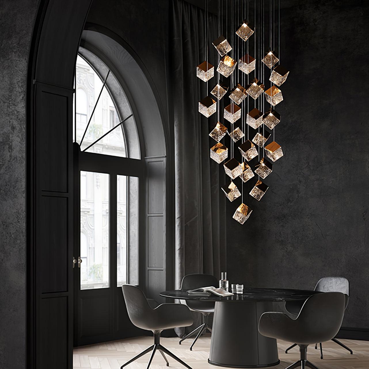 Arco Artistic Geometric Cube Chandelier - Letslighting
