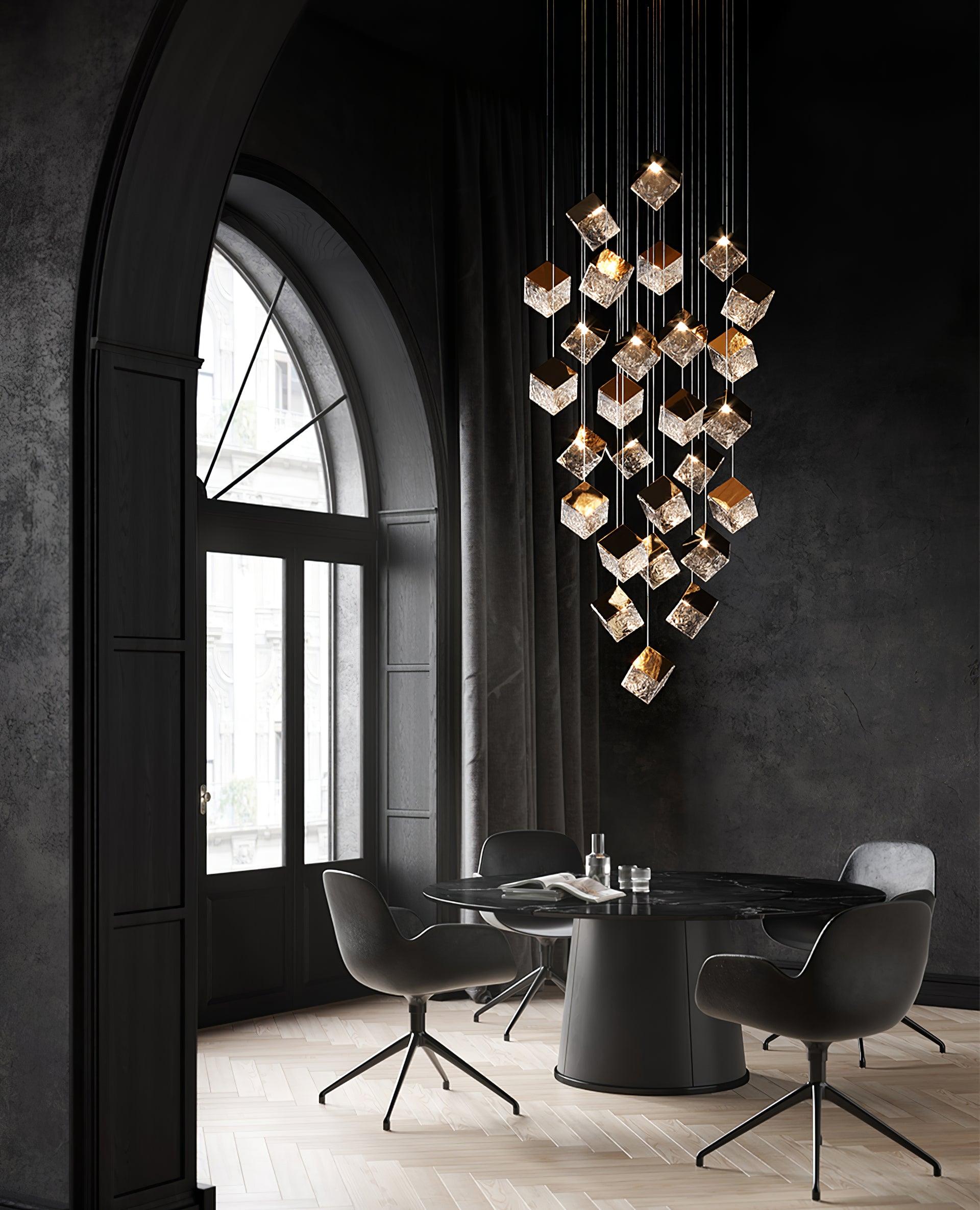 Arco Artistic Geometric Cube Chandelier - Letslighting