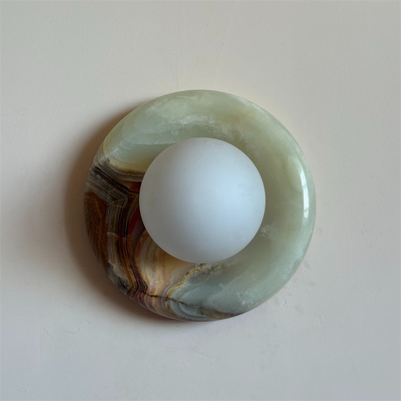 Vivina Modern Minimalist Cyan Jade Sconce Wall Lamp - Letslighting