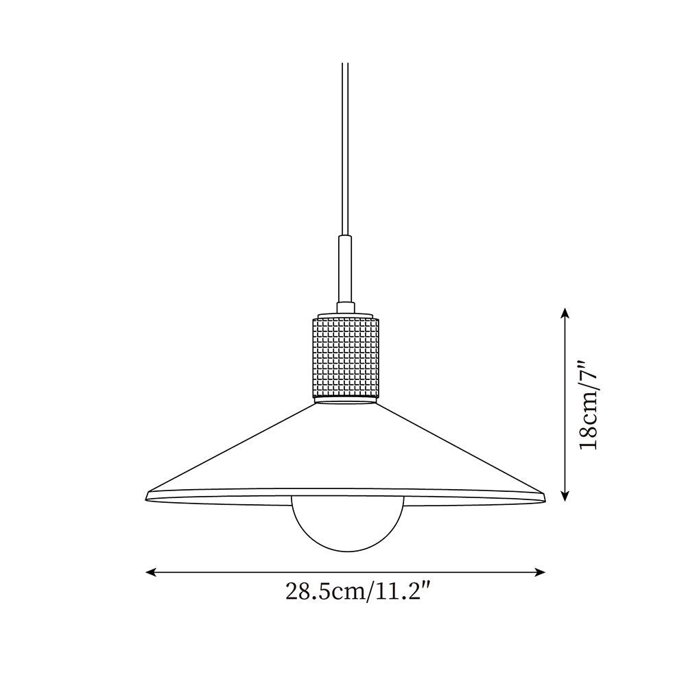 Quentin Pendant Lamp Brass Cone - Letslighting