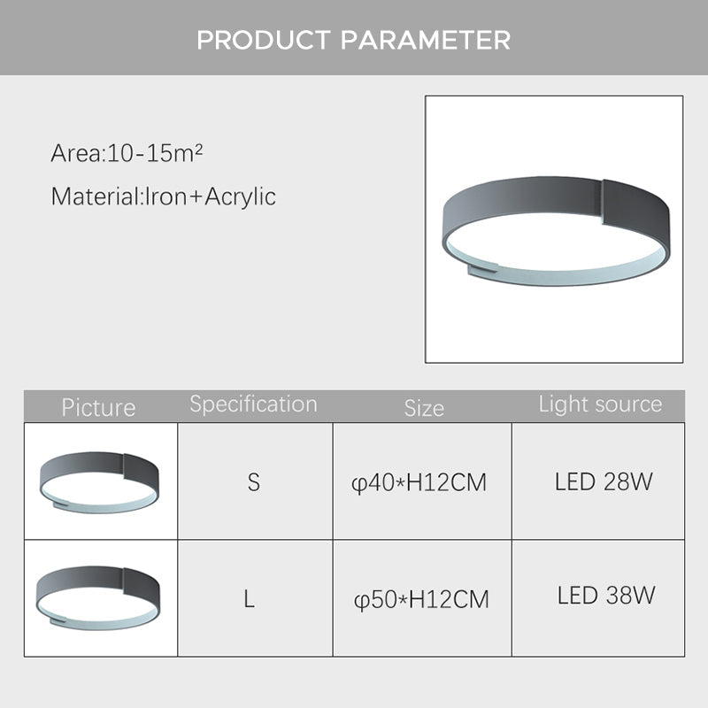 Arisha Modern Round Flush Mount Ceiling Light LED Double Layer