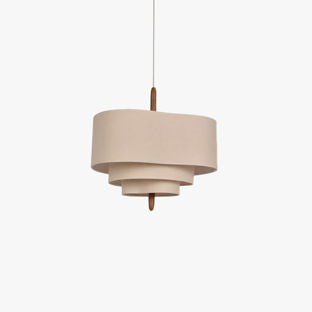 Ritta Modern Pebble Fabric Pendant Light Three Layers