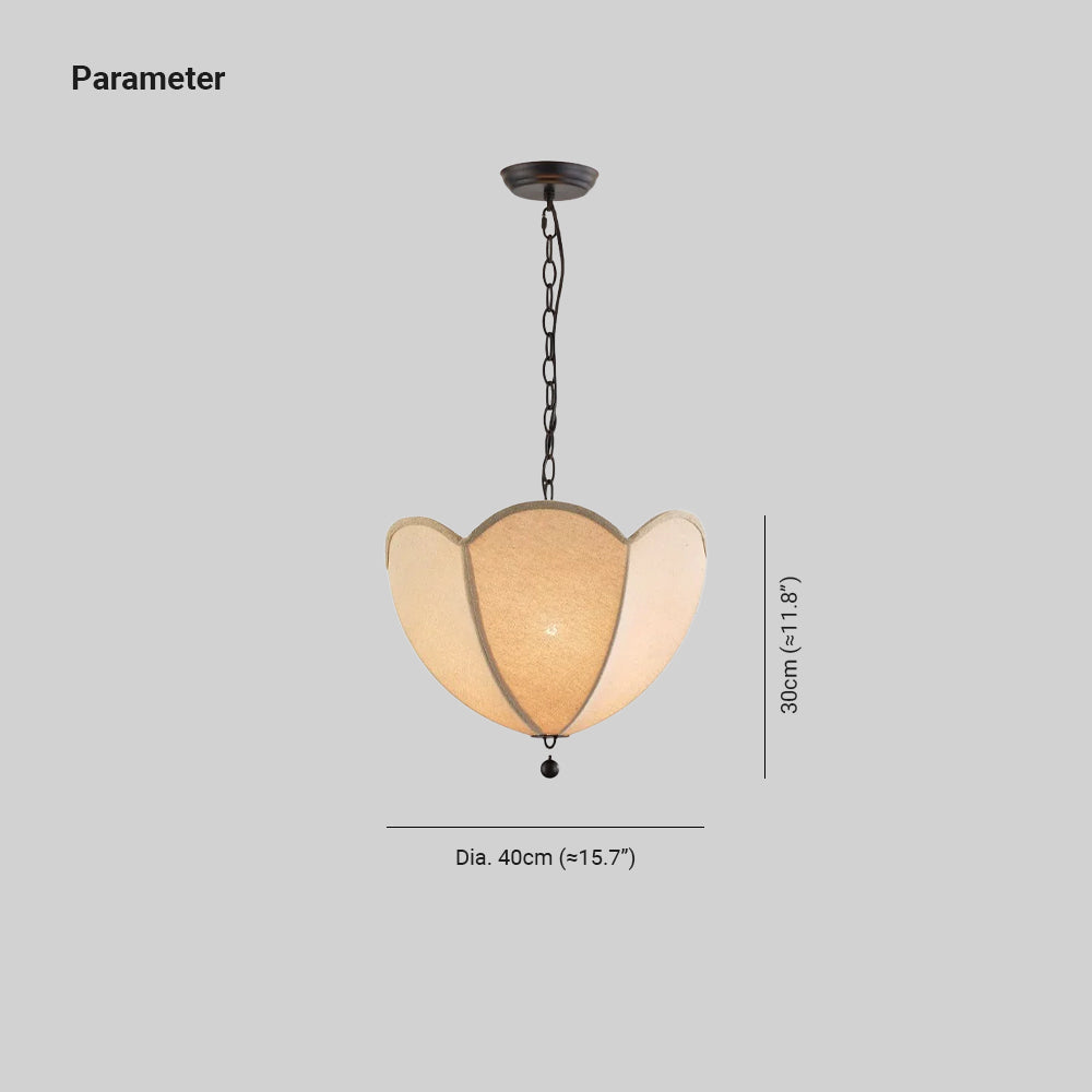 Ritta Tulip Flower Fabric Pendant Lamp - Letslighting