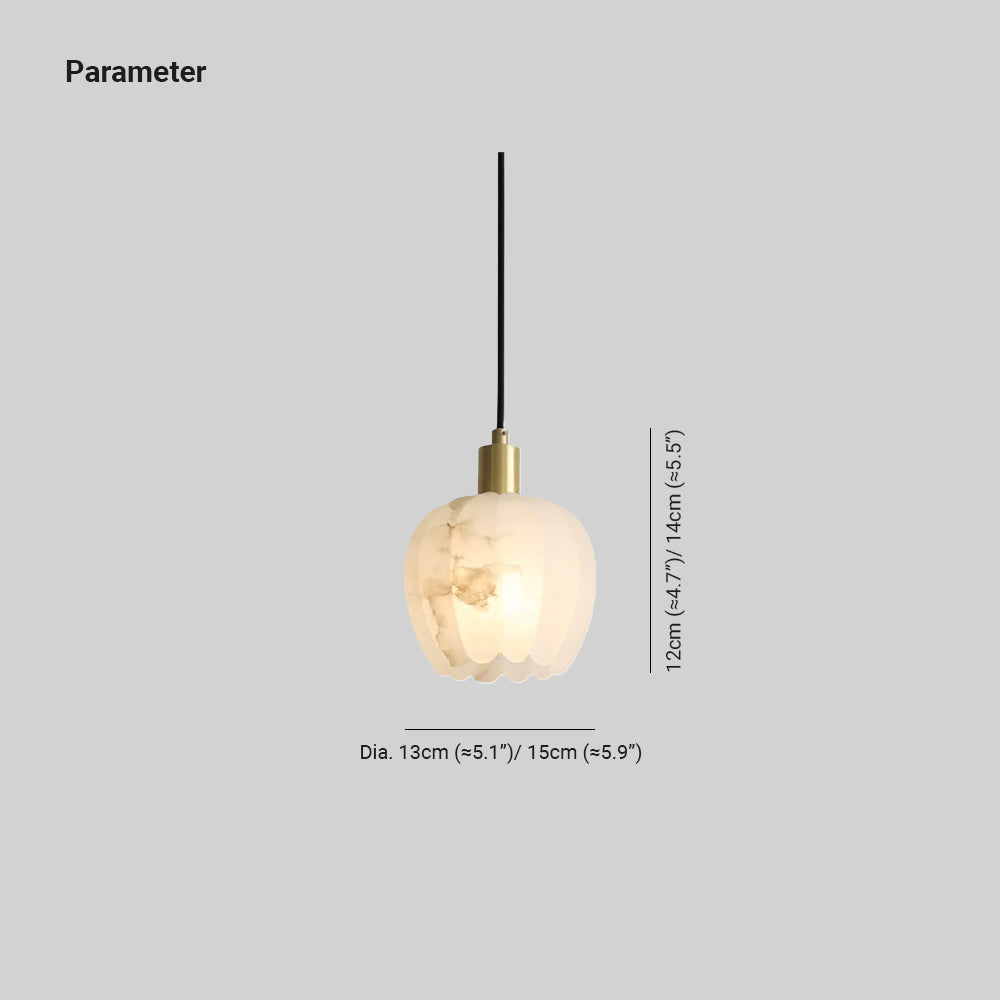 Ritta Pendant Light Flower-shaped Alabaster