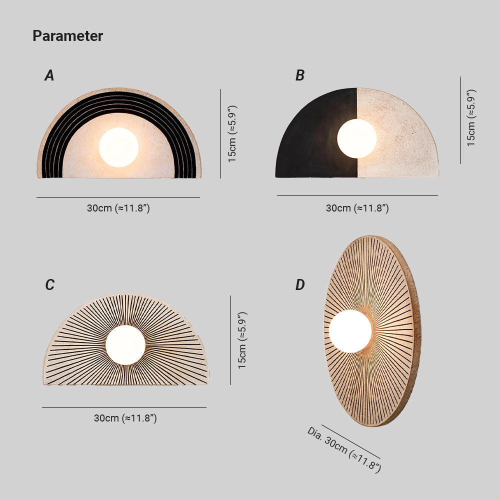 Skyler Geometric Resin Glass Wall Lamp - Letslighting