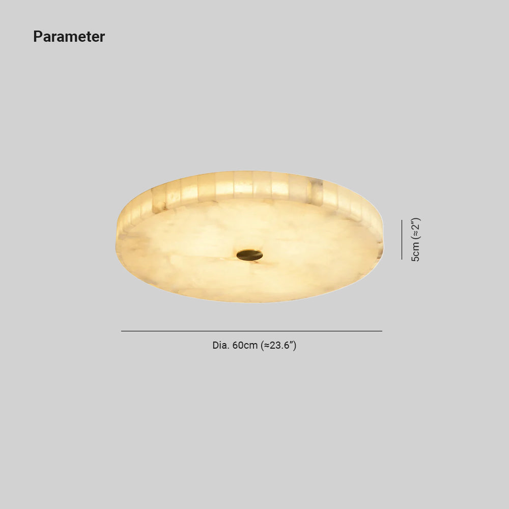 Kristy Round Alabaster Ceiling Lamp