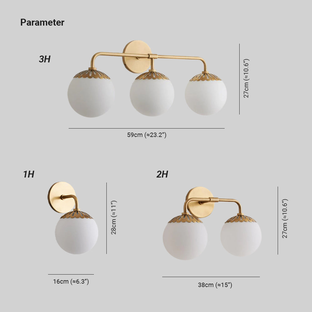 Valentina Globe Glass Wall Lamp