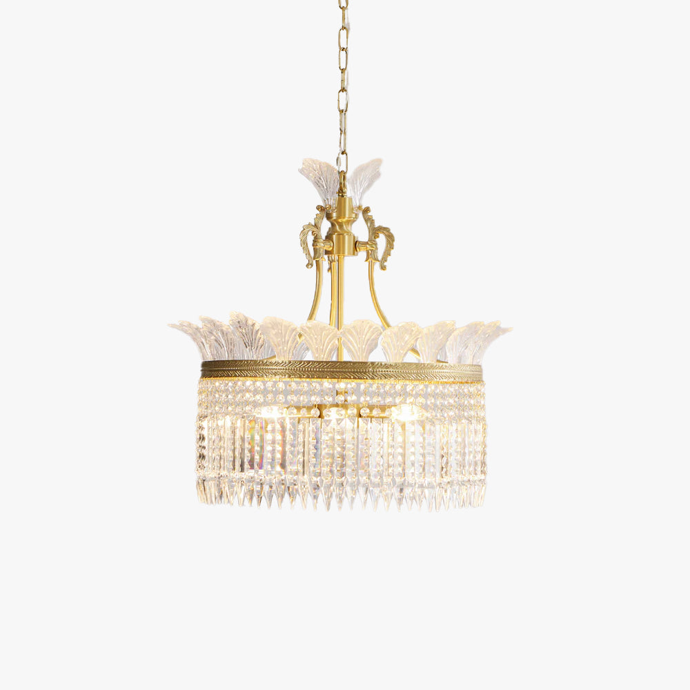 Kristy Chandelier Brass & Crystal