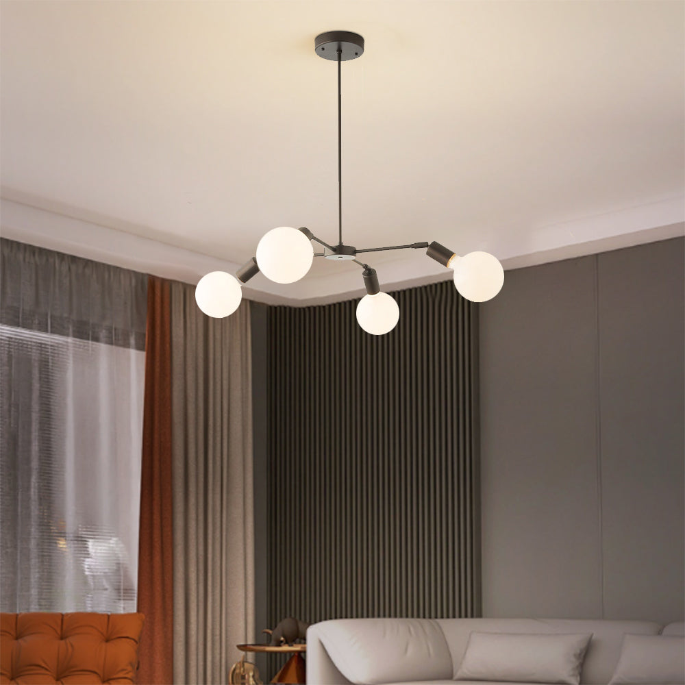 Valentina Modern LED Metal Glass Chandelier Bedroom