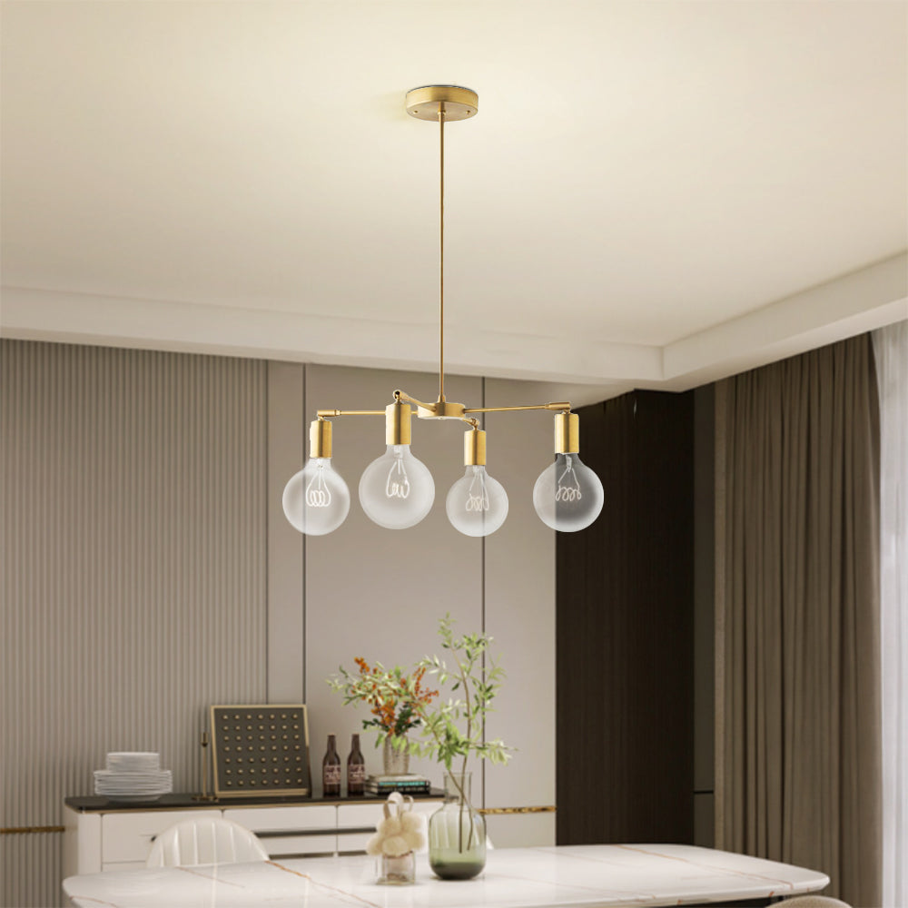 Valentina Modern LED Metal Glass Chandelier Bedroom