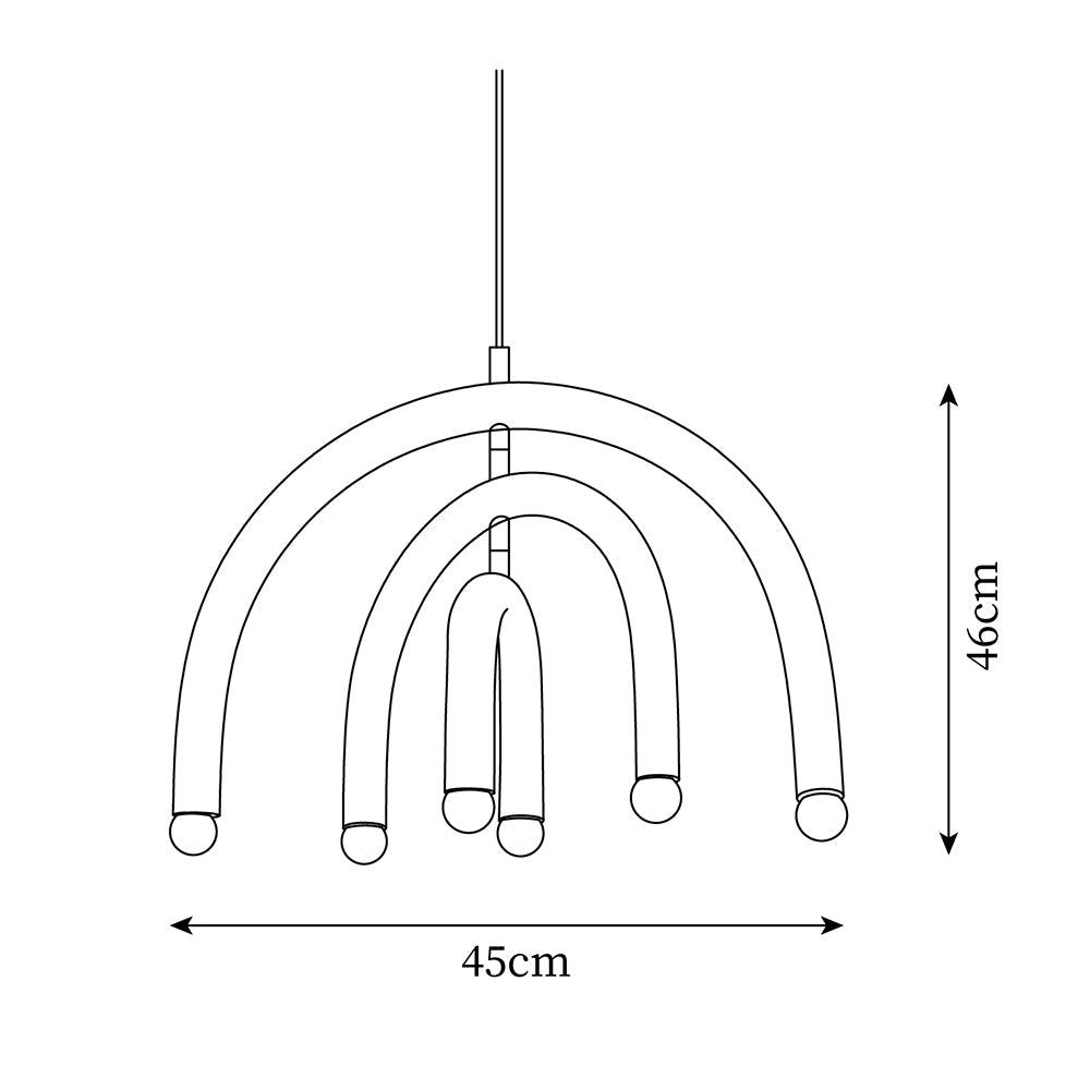 Pendant Lamp Rainbow Modern Arc for Living and Dining Room - Letslighting