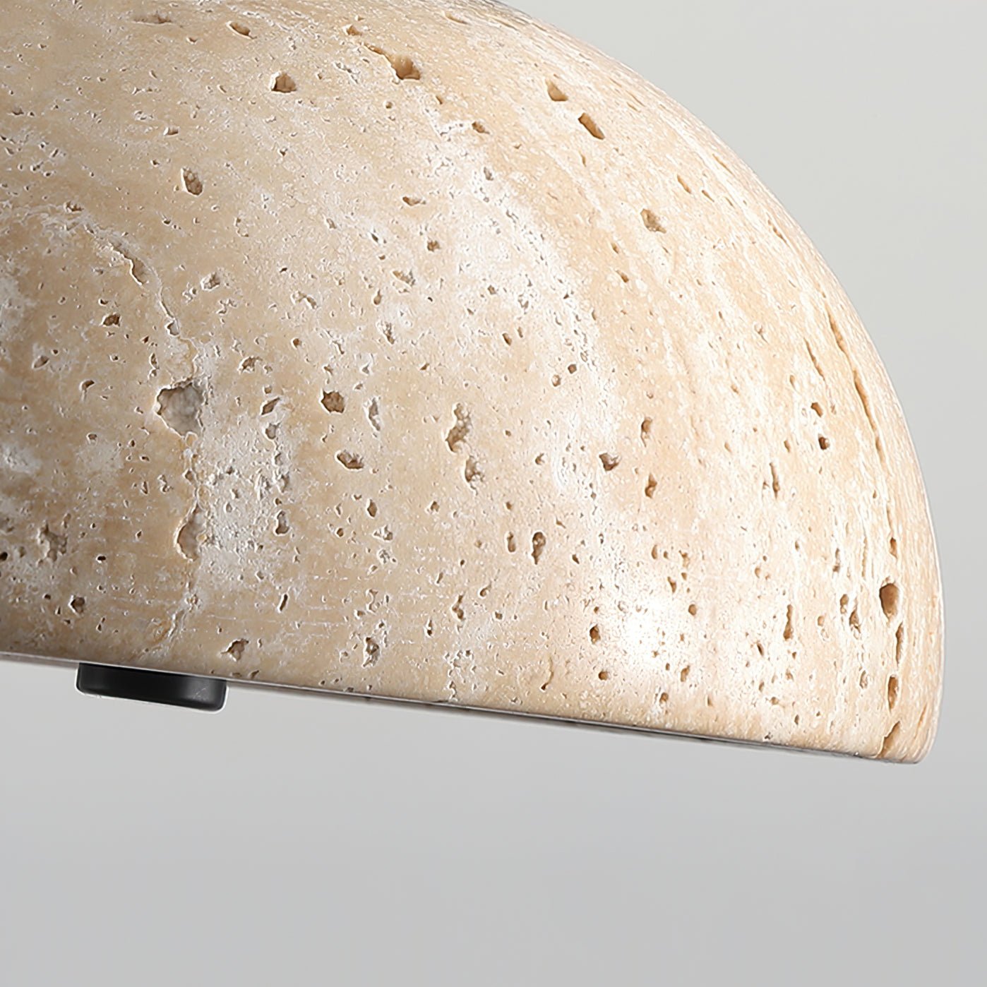 Vireo Modern Travertine & Wood Pendant Light