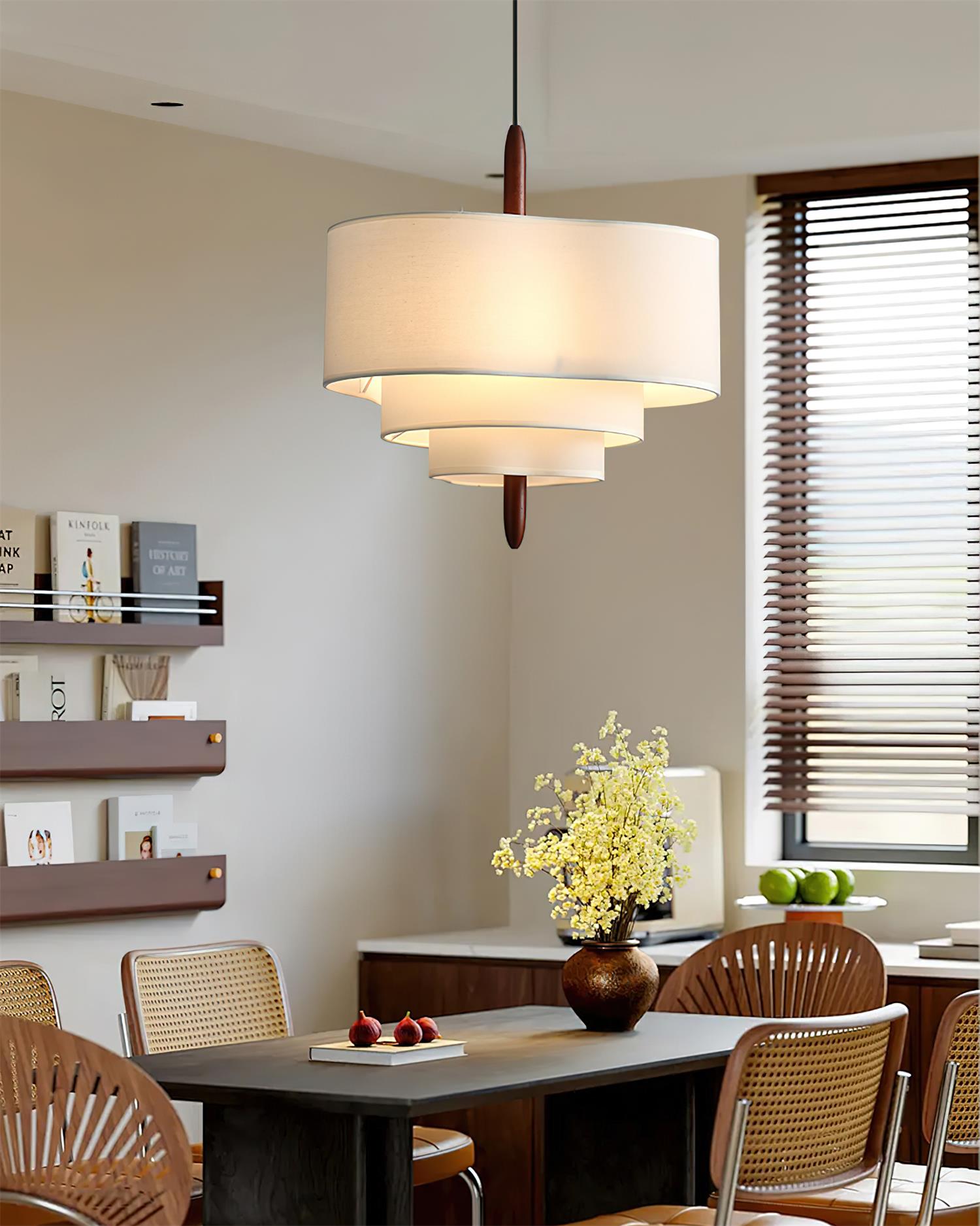 Ophel Green Fabric Pendant Lamp