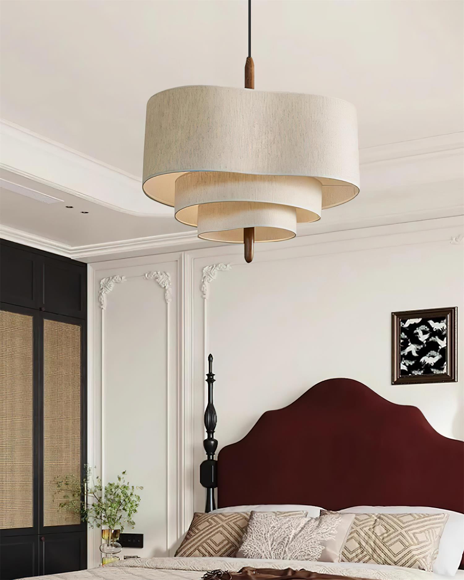 Ophel Green Fabric Pendant Lamp
