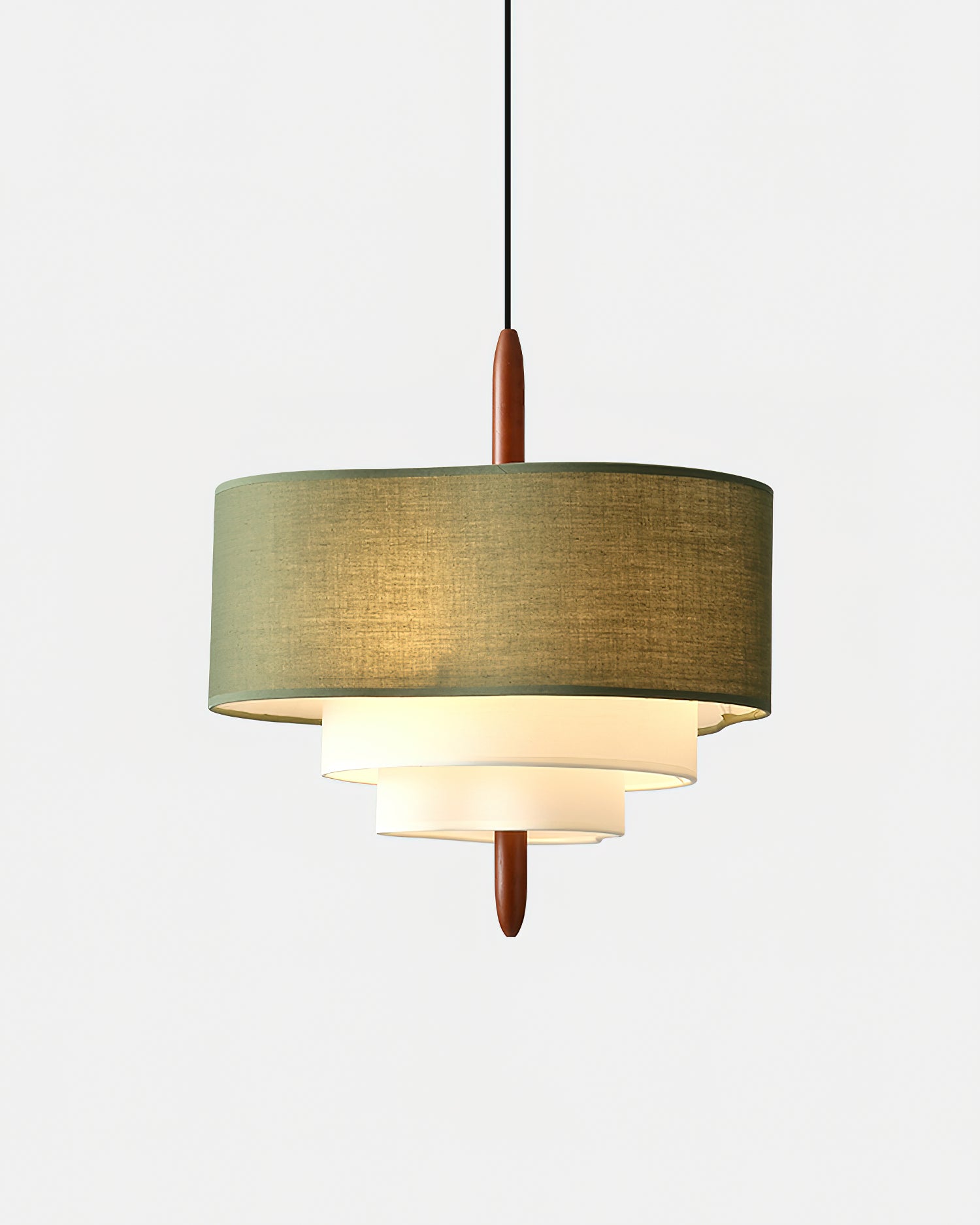 Ophel Green Fabric Pendant Lamp