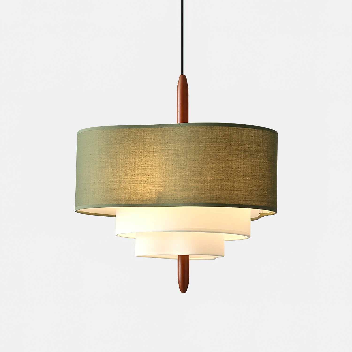 Ophel Green Fabric Pendant Lamp - Letslighting
