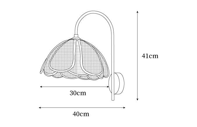 Edria Petal-Shaped Rattan Wall Lamp - Letslighting