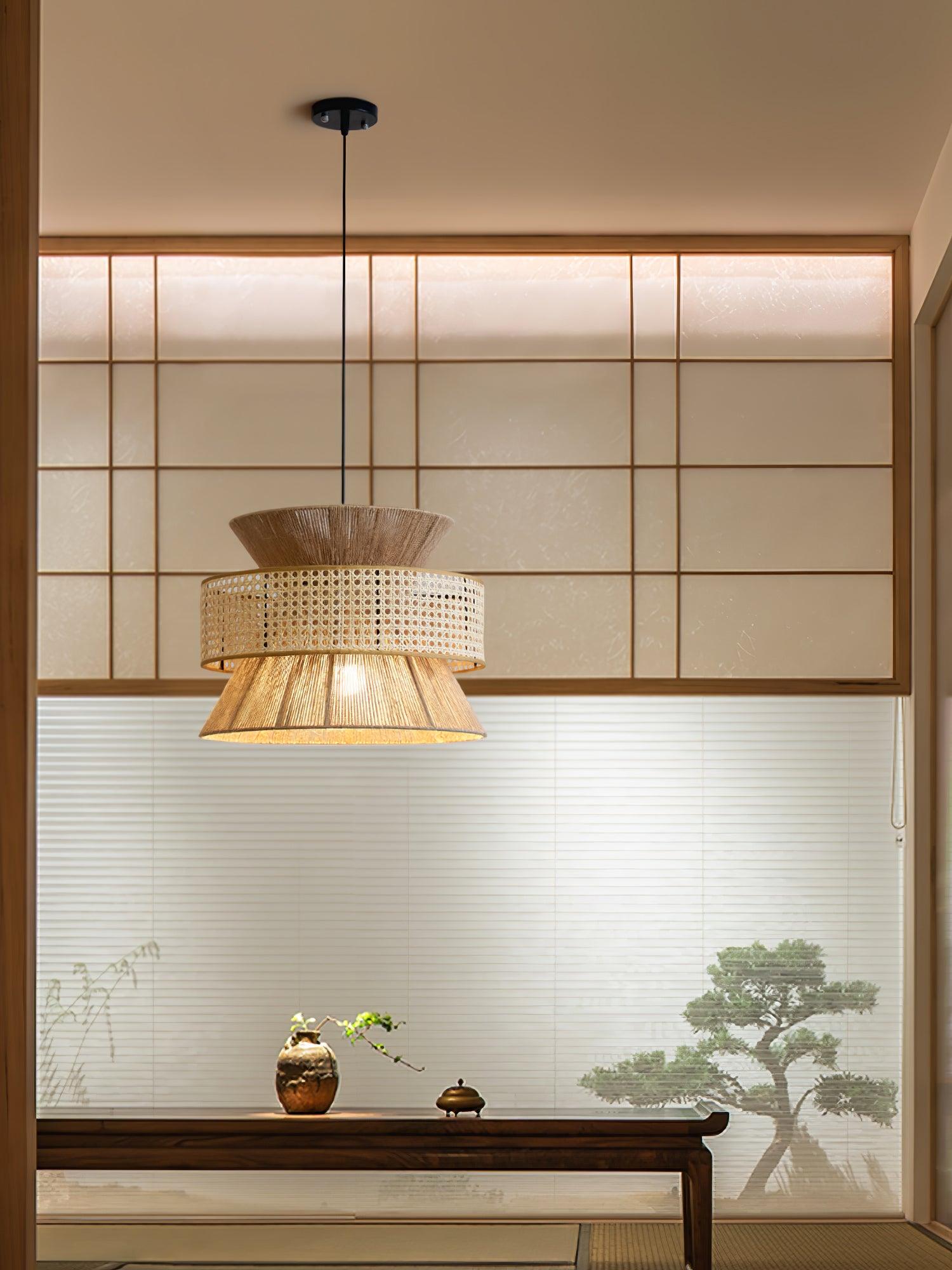 Ophelia Woven Rattan Pendant Light - Letslighting