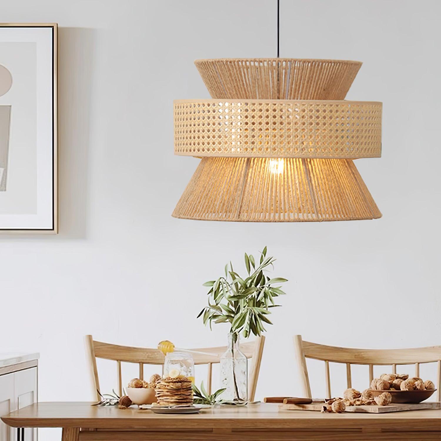 Ophelia Woven Rattan Pendant Light - Letslighting