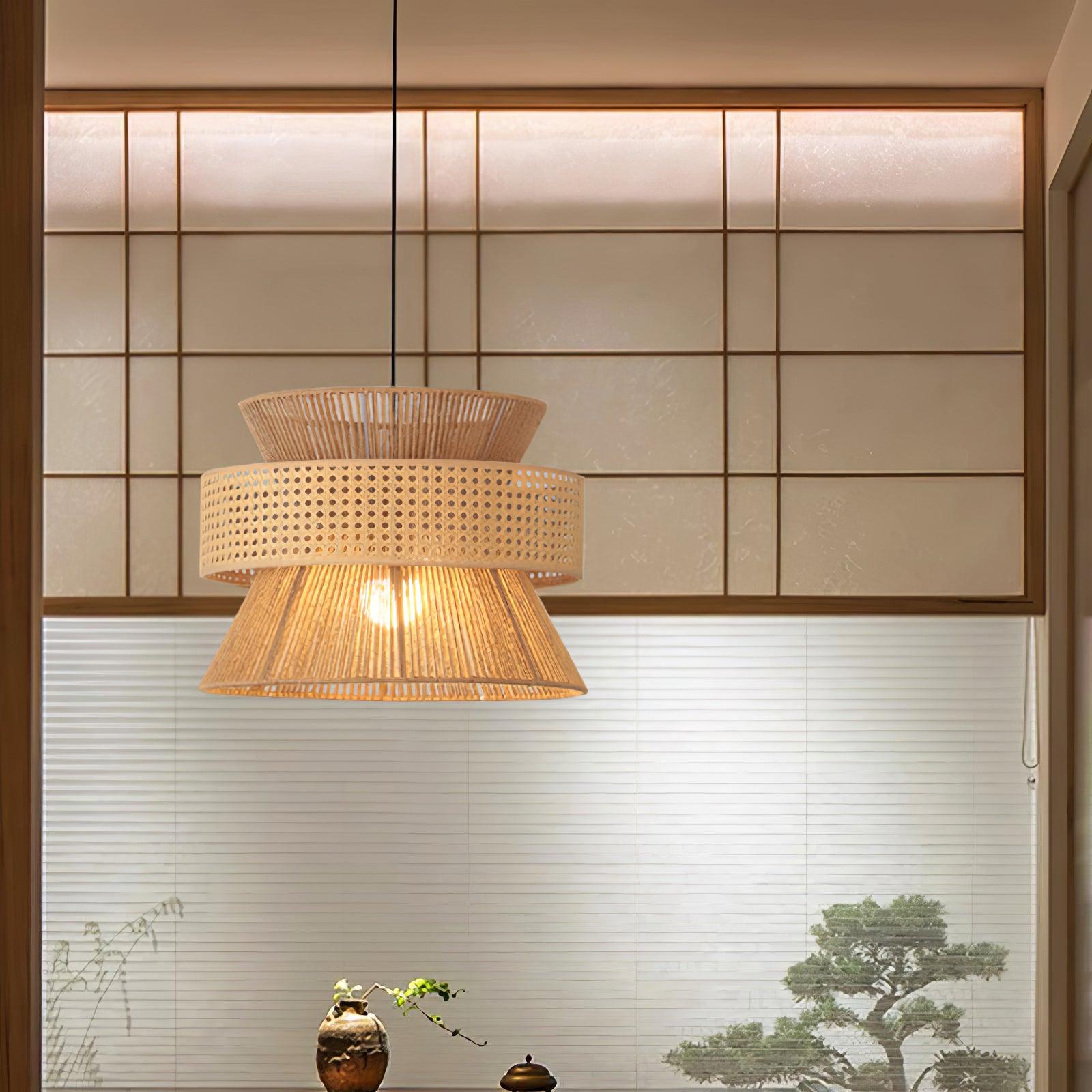 Ophelia Woven Rattan Pendant Light - Letslighting