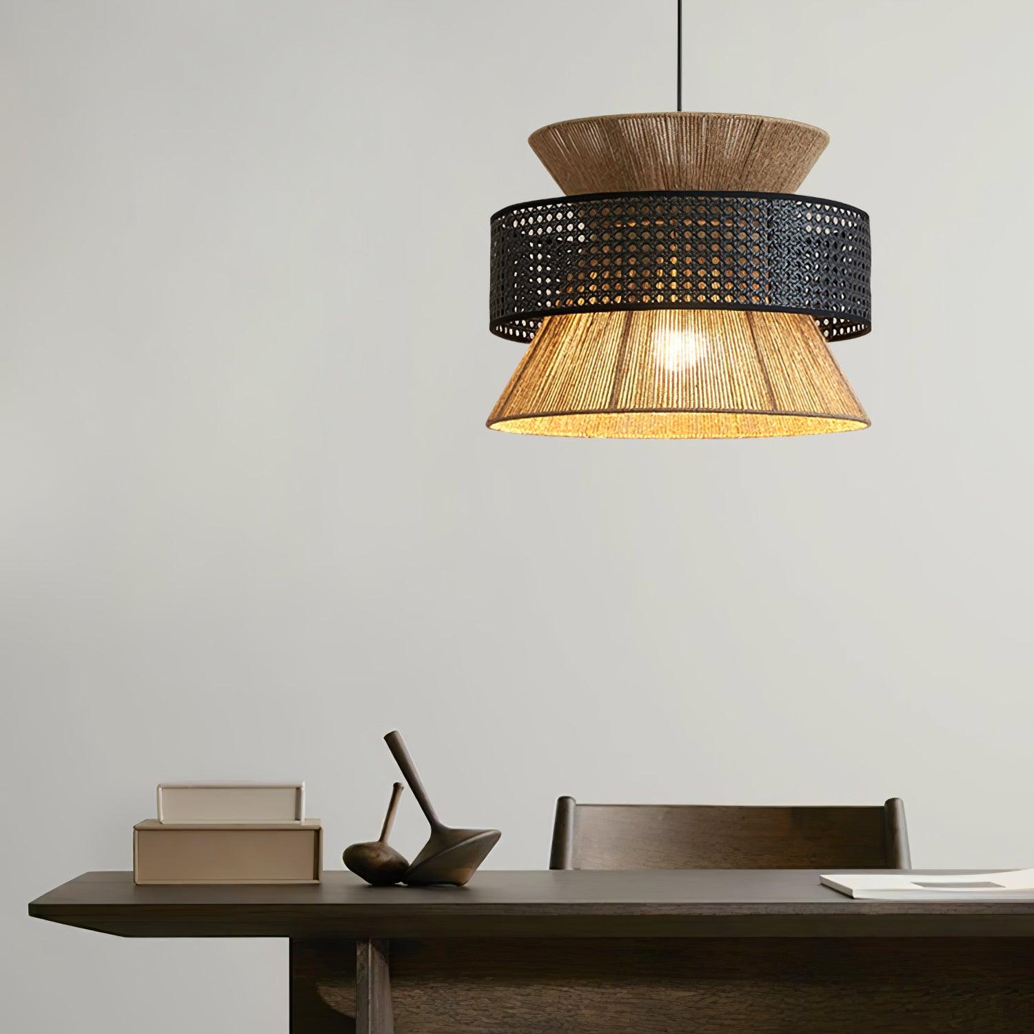 Ophelia Woven Rattan Pendant Light - Letslighting
