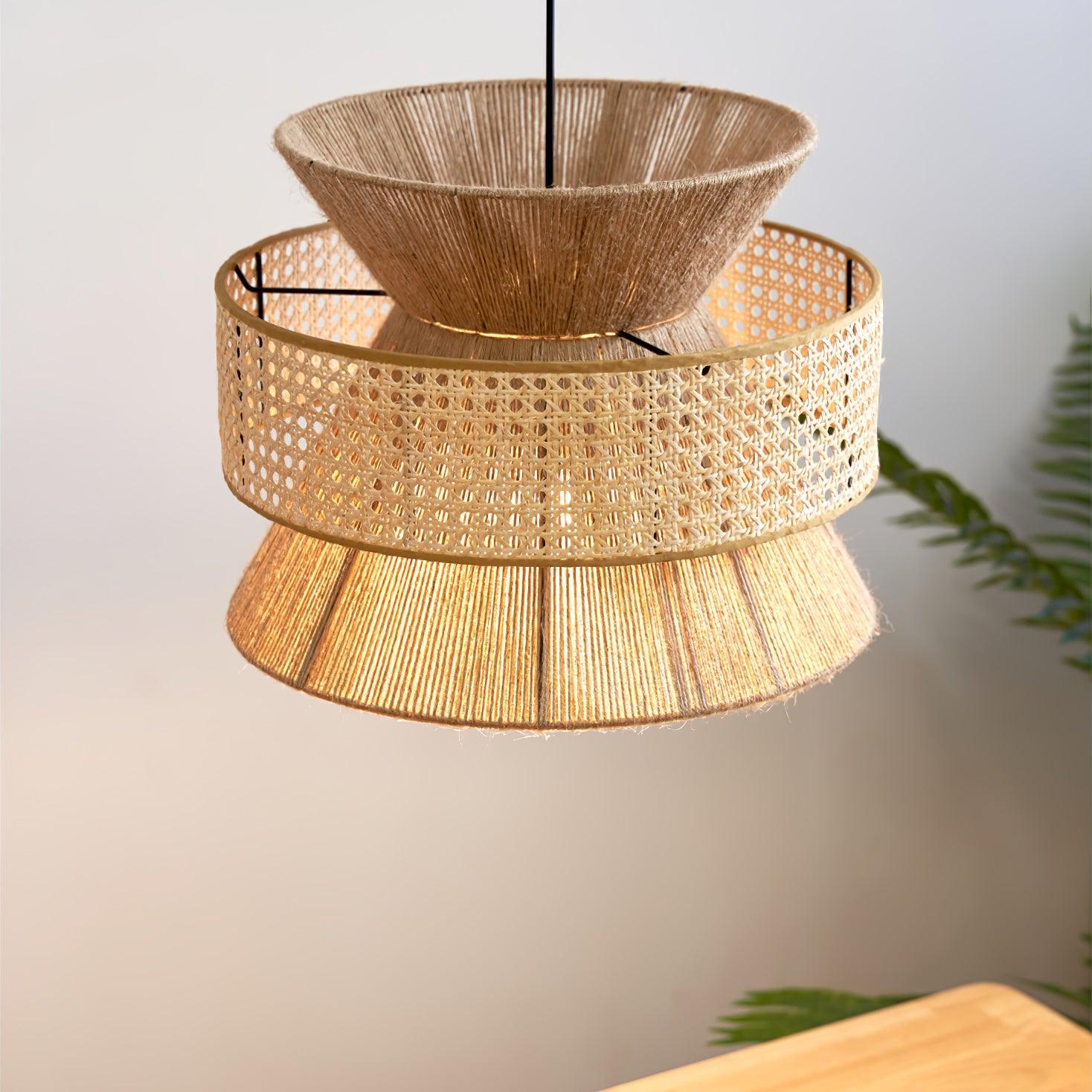 Ophelia Woven Rattan Pendant Light - Letslighting
