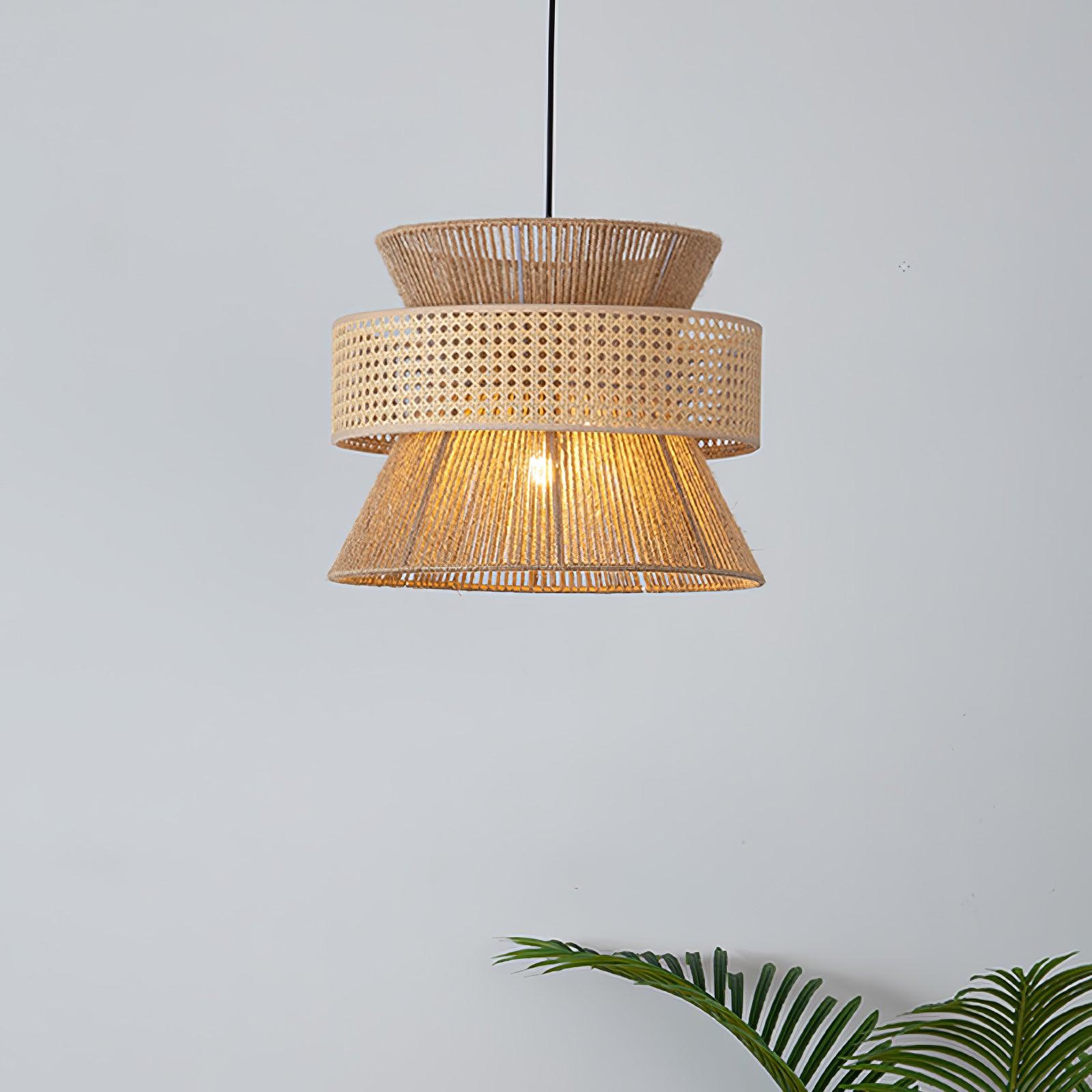 Ophelia Woven Rattan Pendant Light - Letslighting