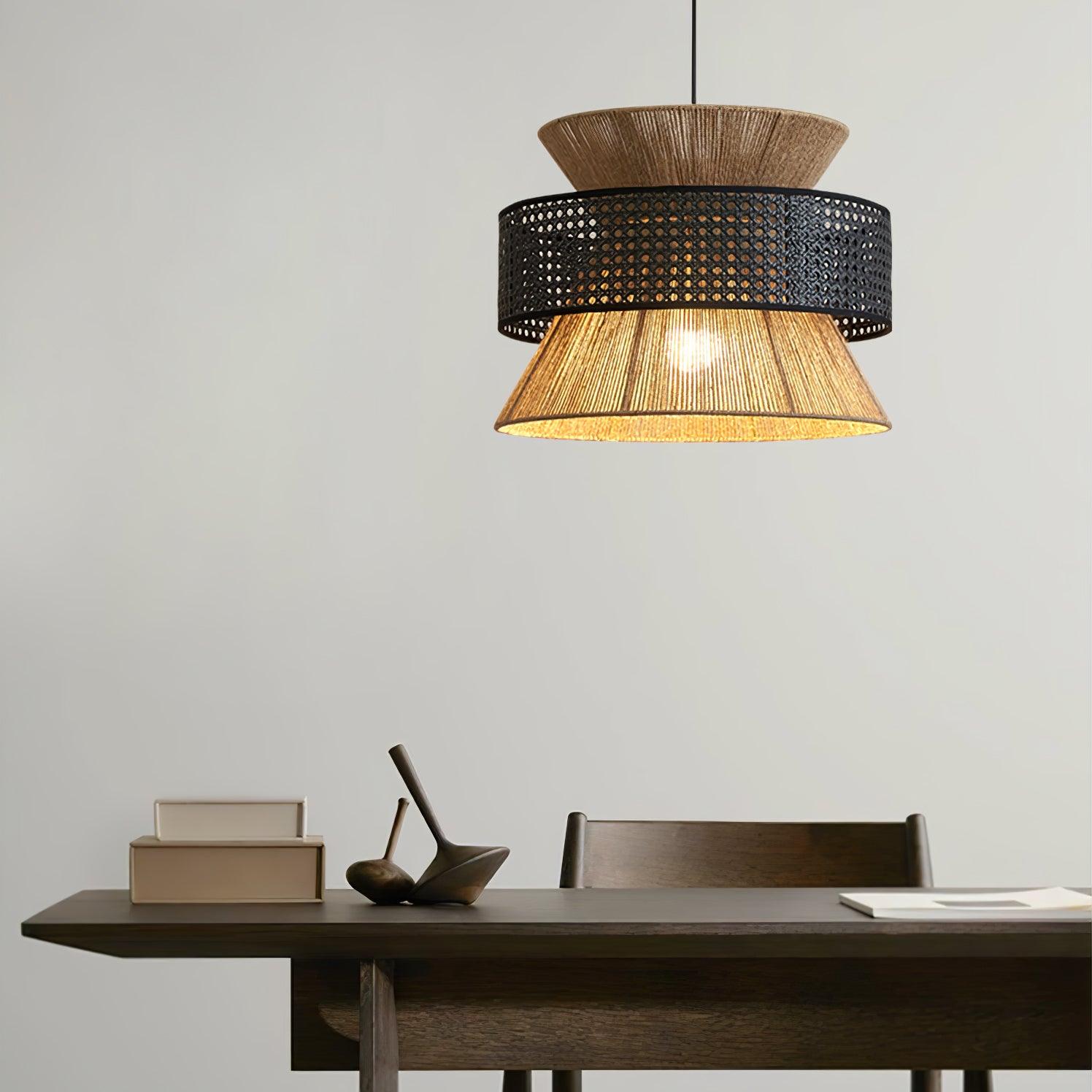 Ophelia Woven Rattan Pendant Light - Letslighting