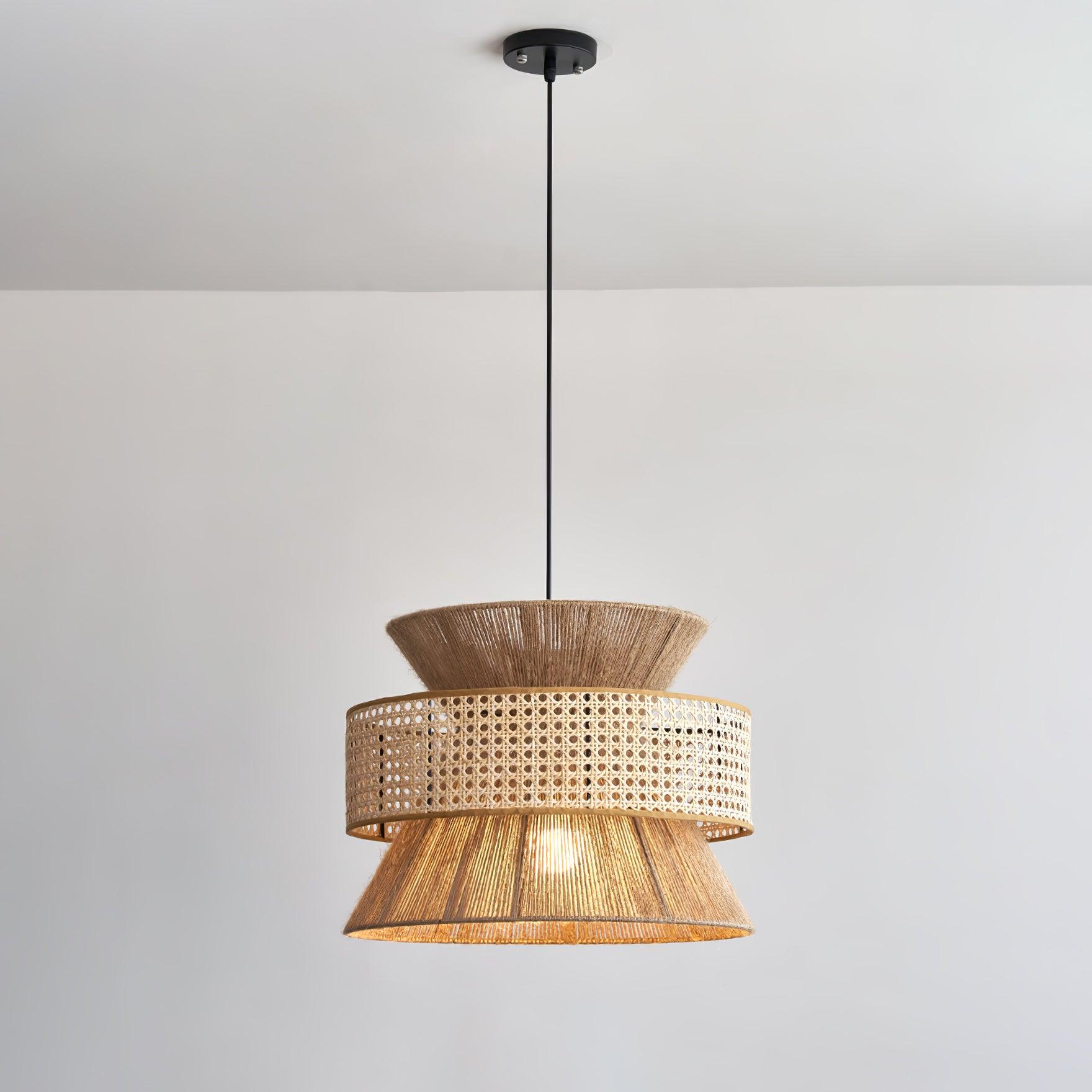 Ophelia Woven Rattan Pendant Light - Letslighting