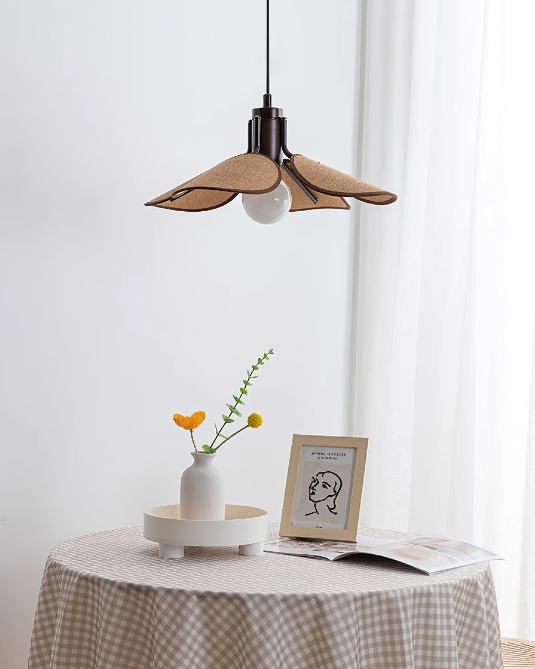 Callie Pendant Lamp Rattan Handwoven Organic - Letslighting