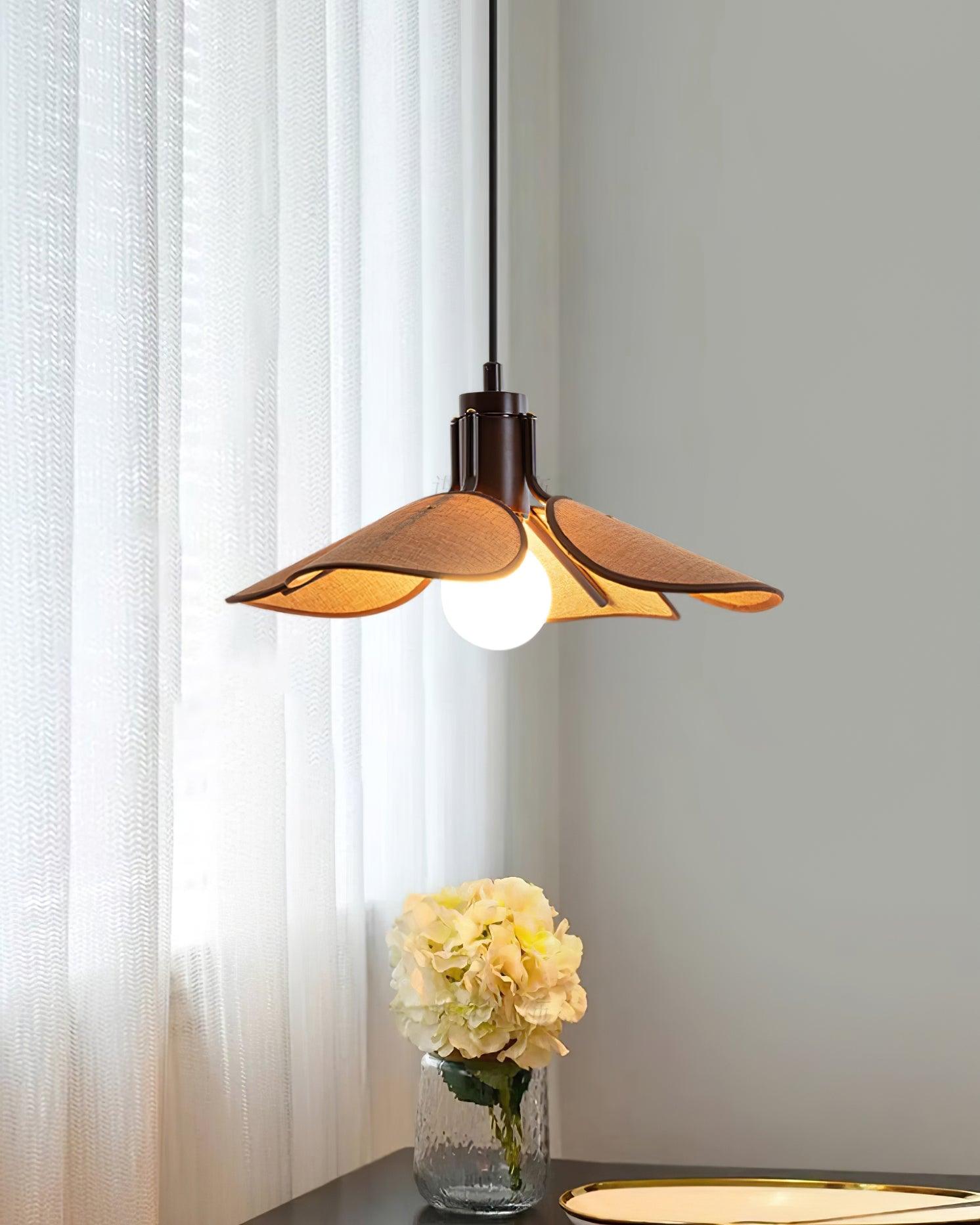 Callie Pendant Lamp Rattan Handwoven Organic - Letslighting
