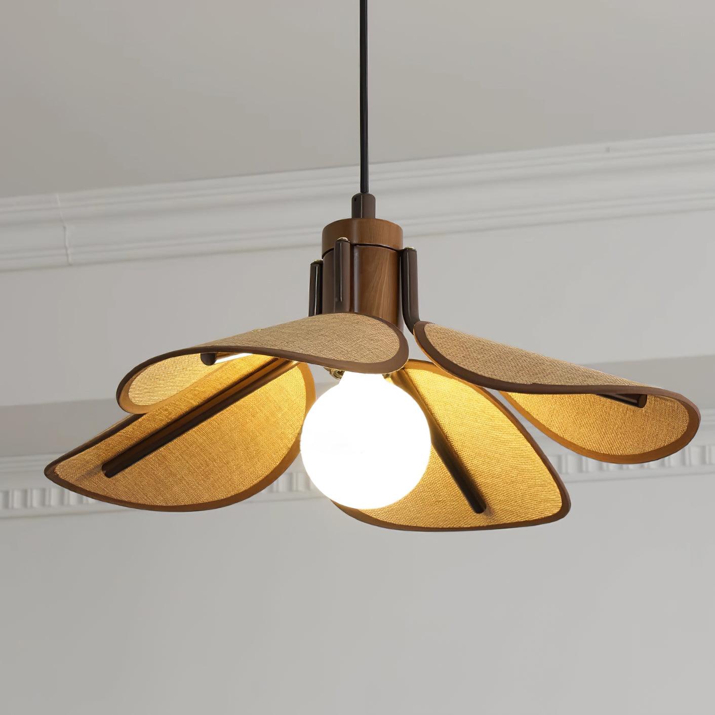 Callie Pendant Lamp Rattan Handwoven Organic - Letslighting