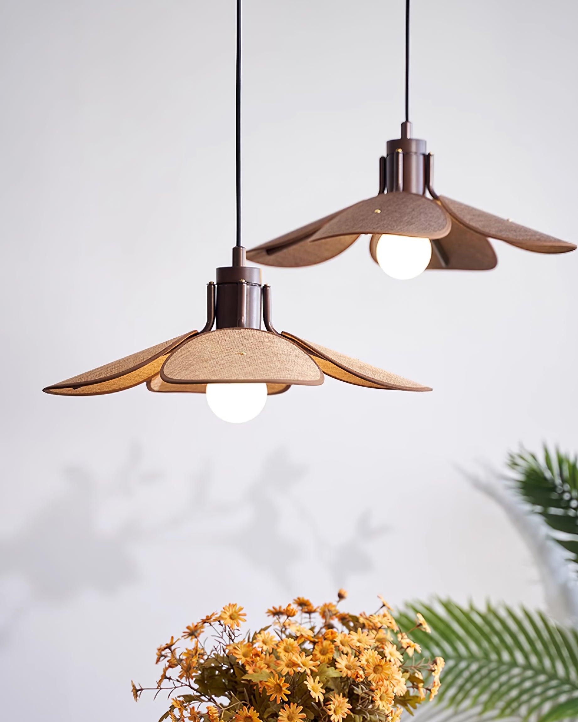 Callie Pendant Lamp Rattan Handwoven Organic - Letslighting
