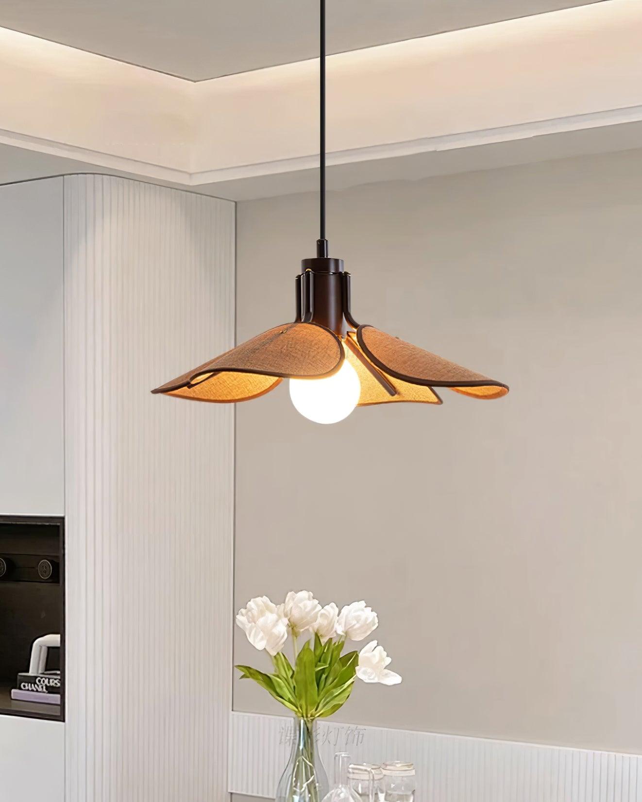 Callie Pendant Lamp Rattan Handwoven Organic - Letslighting