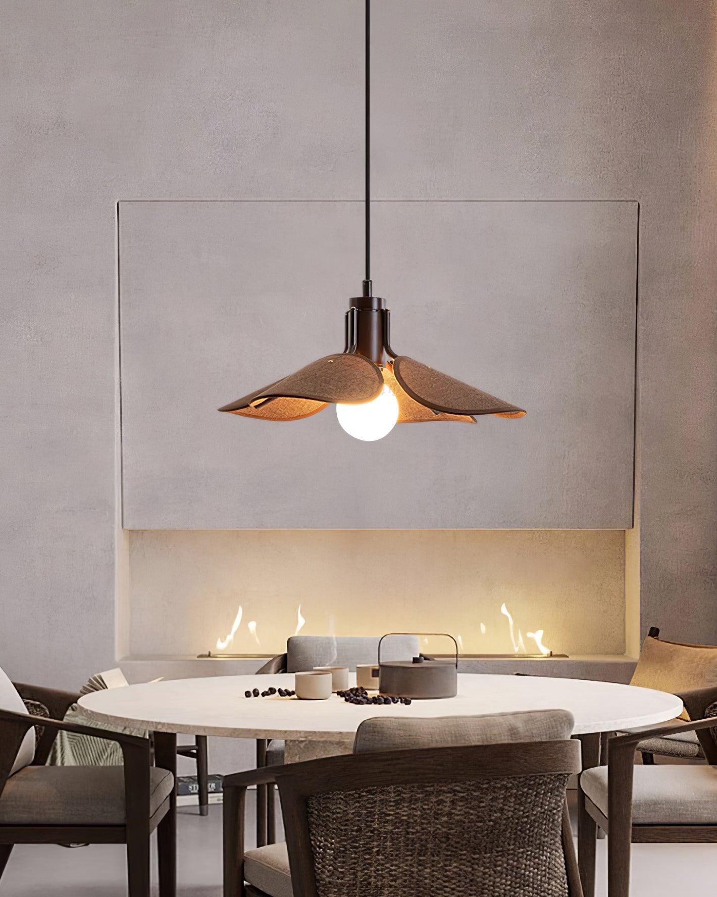 Callie Pendant Lamp Rattan Handwoven Organic - Letslighting