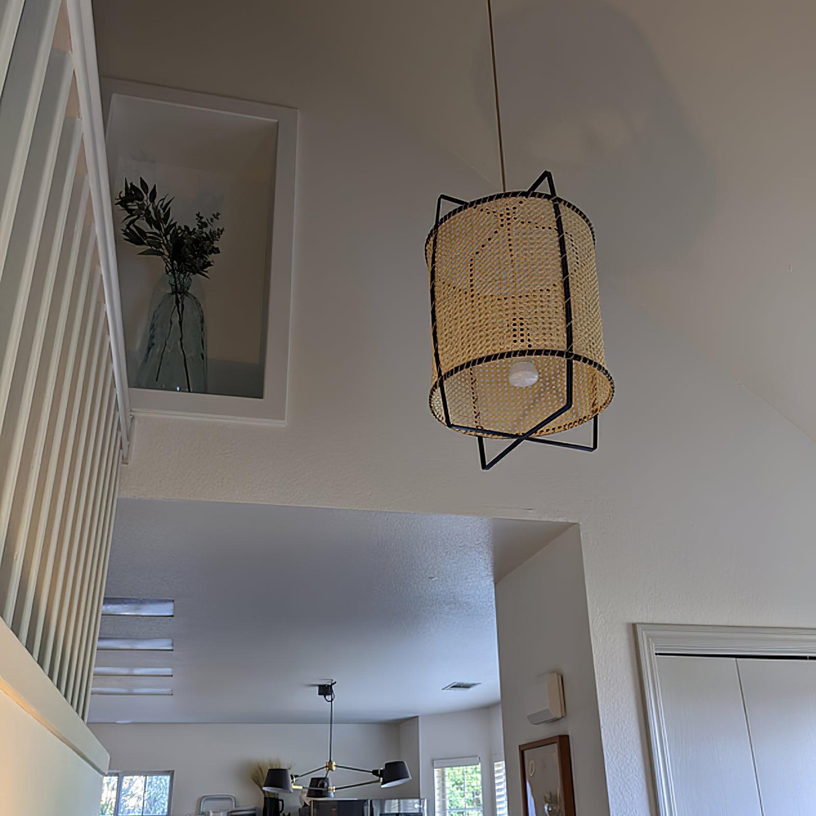 Meyda Pendant Lamp Rattan Woven Organic - Letslighting