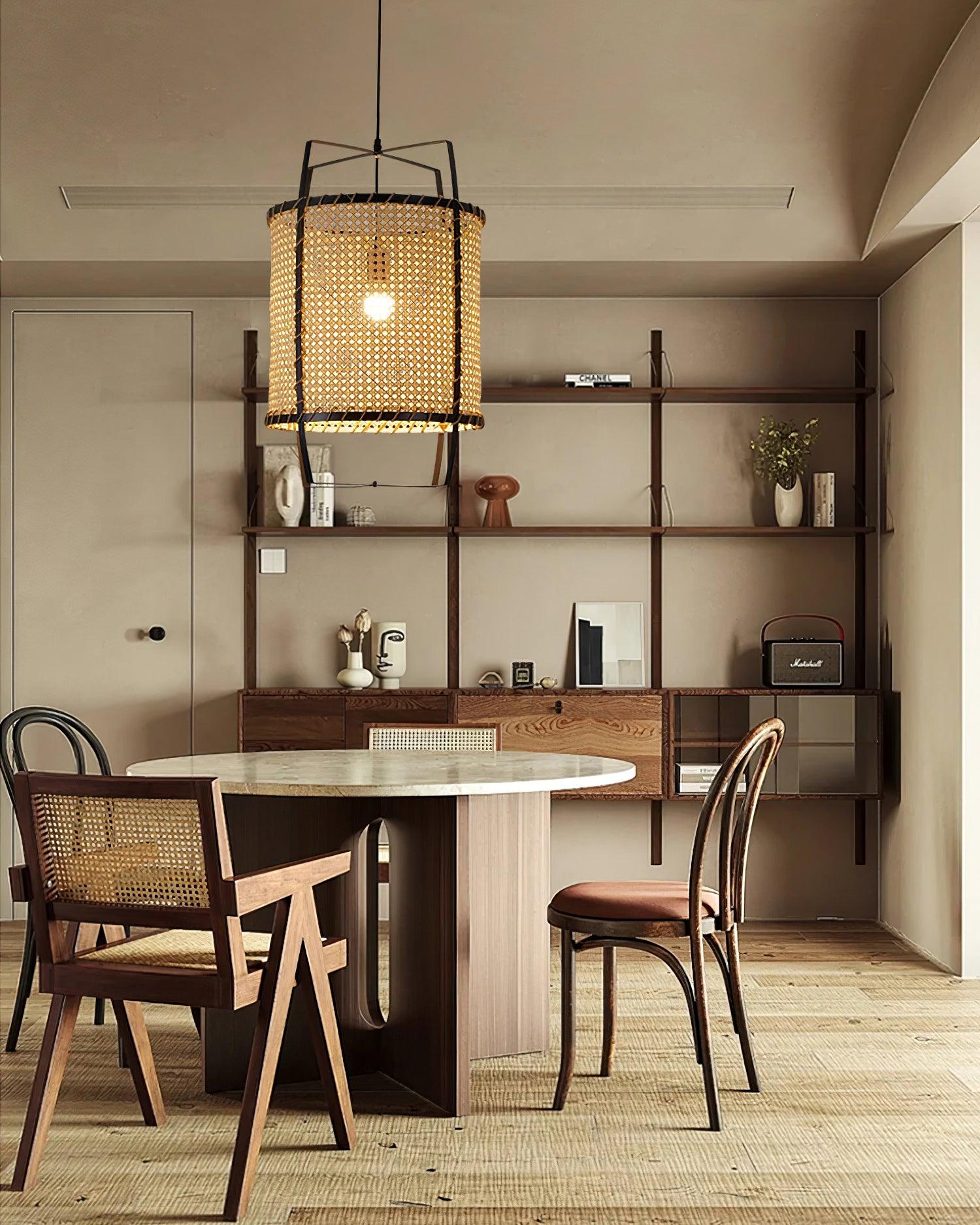 Meyda Pendant Lamp Rattan Woven Organic - Letslighting
