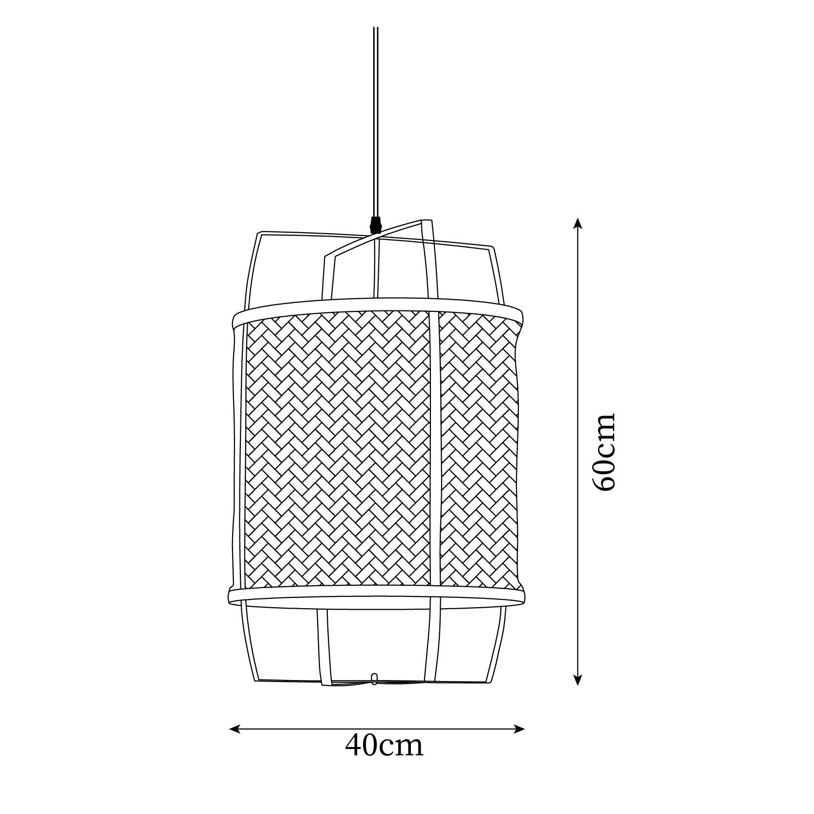 Meyda Pendant Lamp Rattan Woven Organic - Letslighting