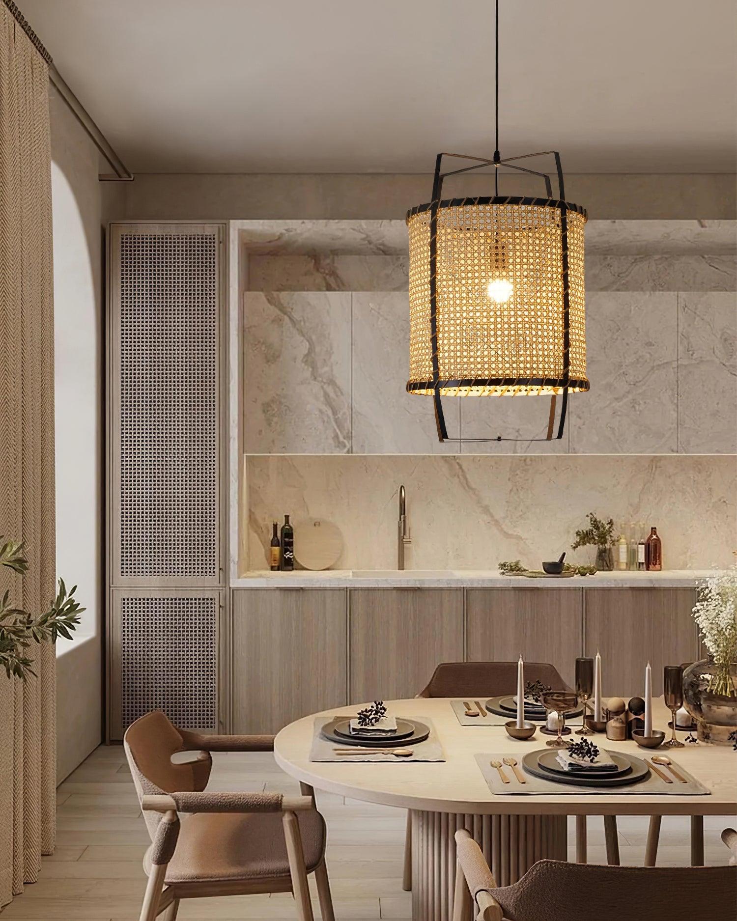 Meyda Pendant Lamp Rattan Woven Organic - Letslighting