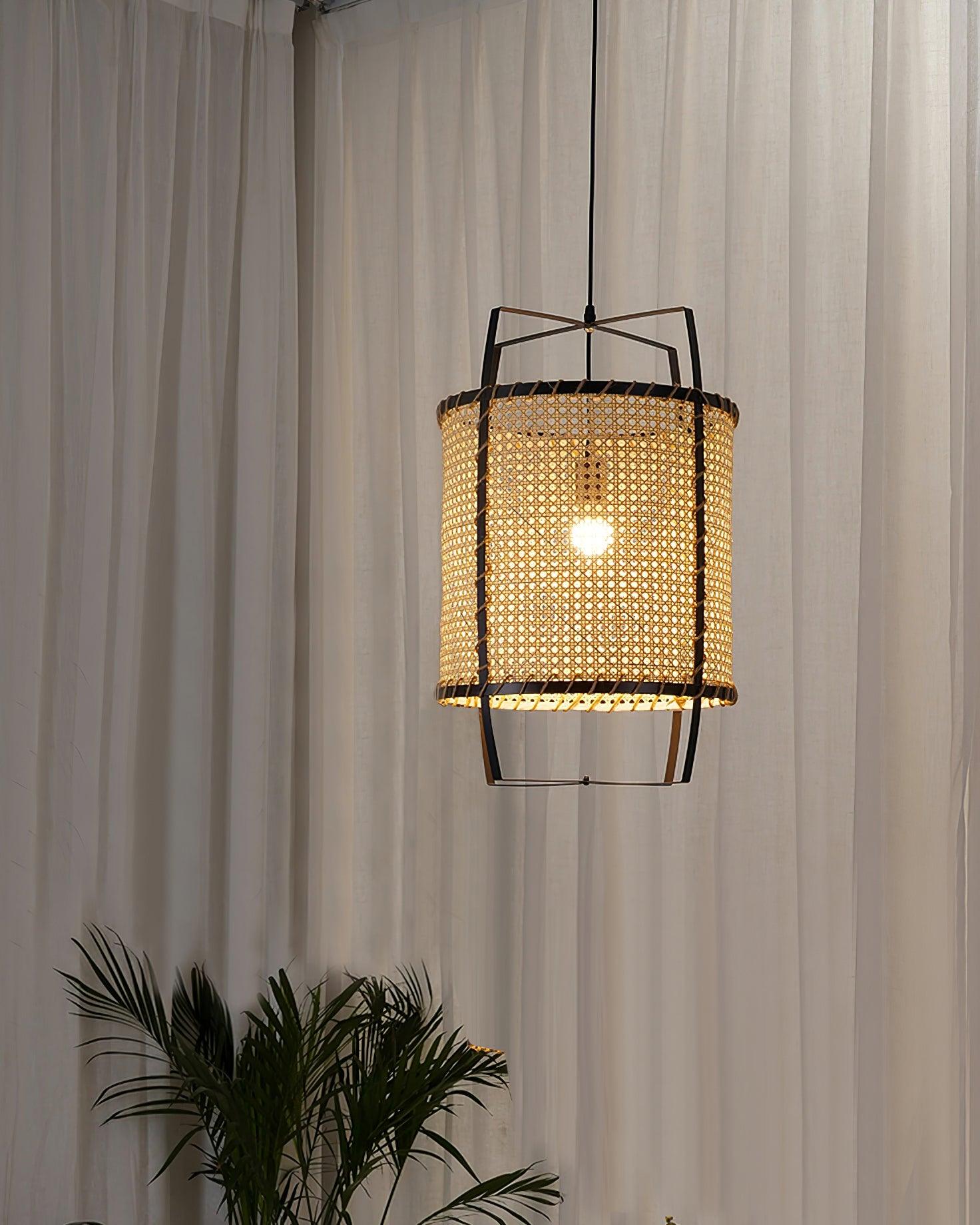 Meyda Pendant Lamp Rattan Woven Organic - Letslighting