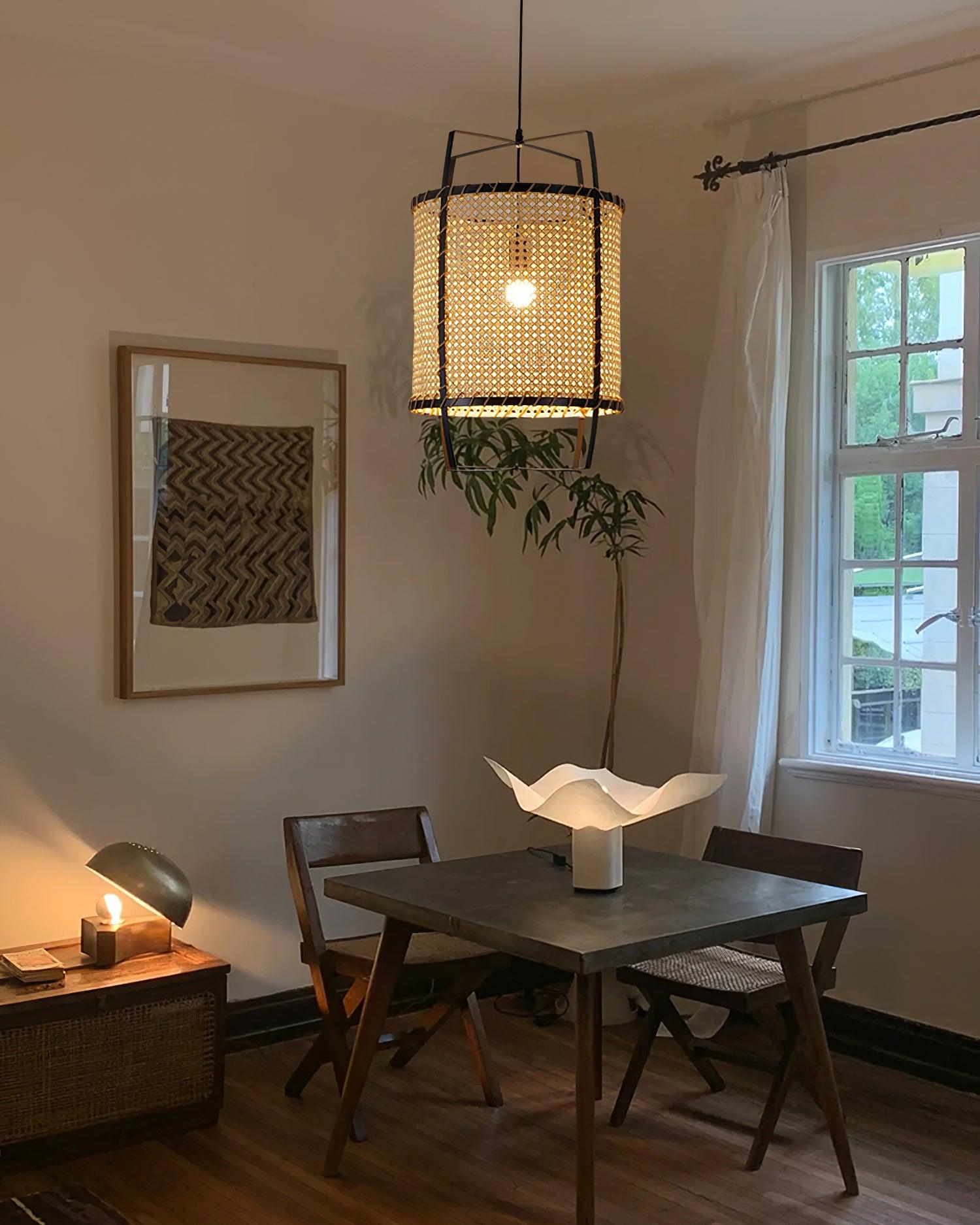 Meyda Pendant Lamp Rattan Woven Organic - Letslighting