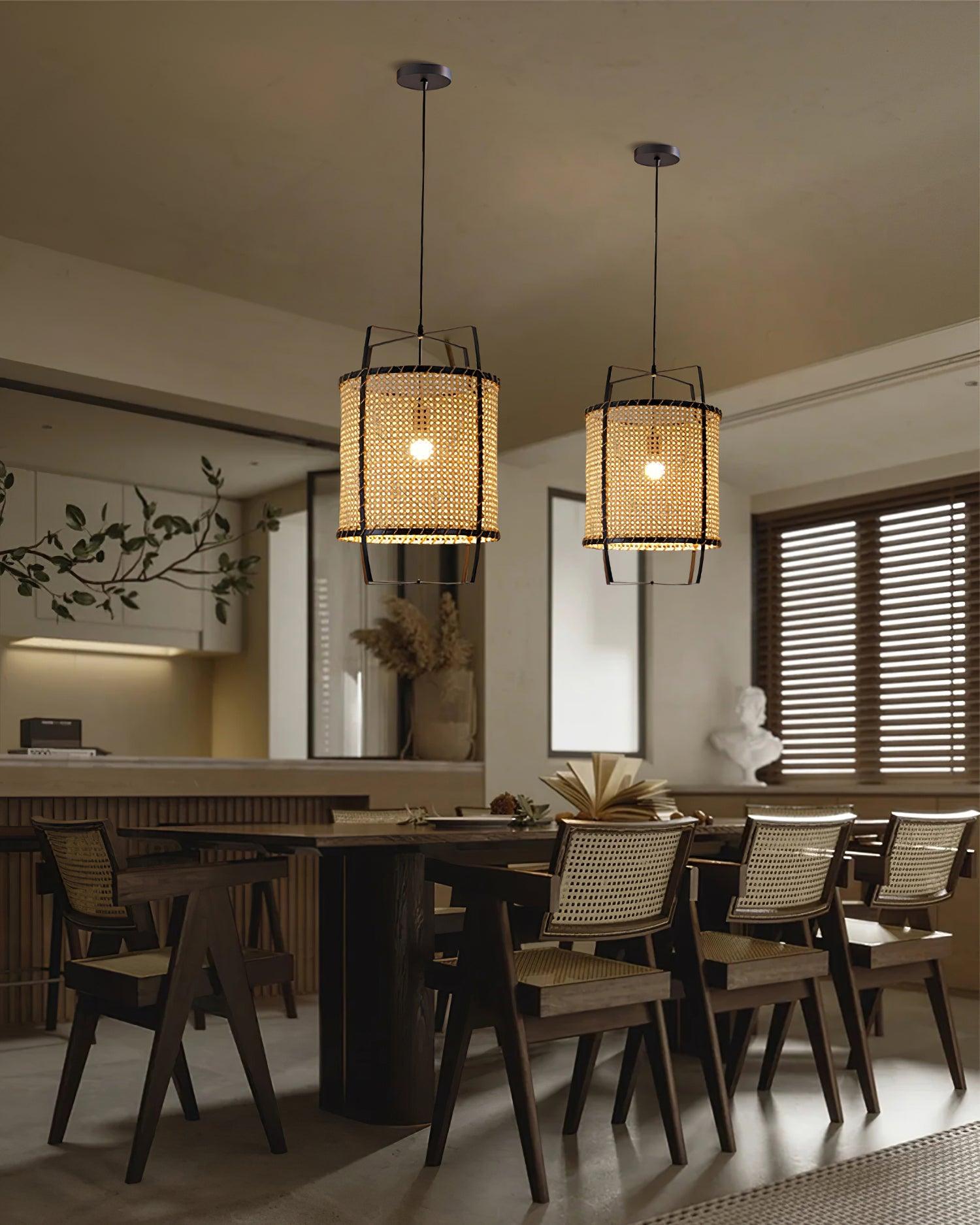 Meyda Pendant Lamp Rattan Woven Organic - Letslighting