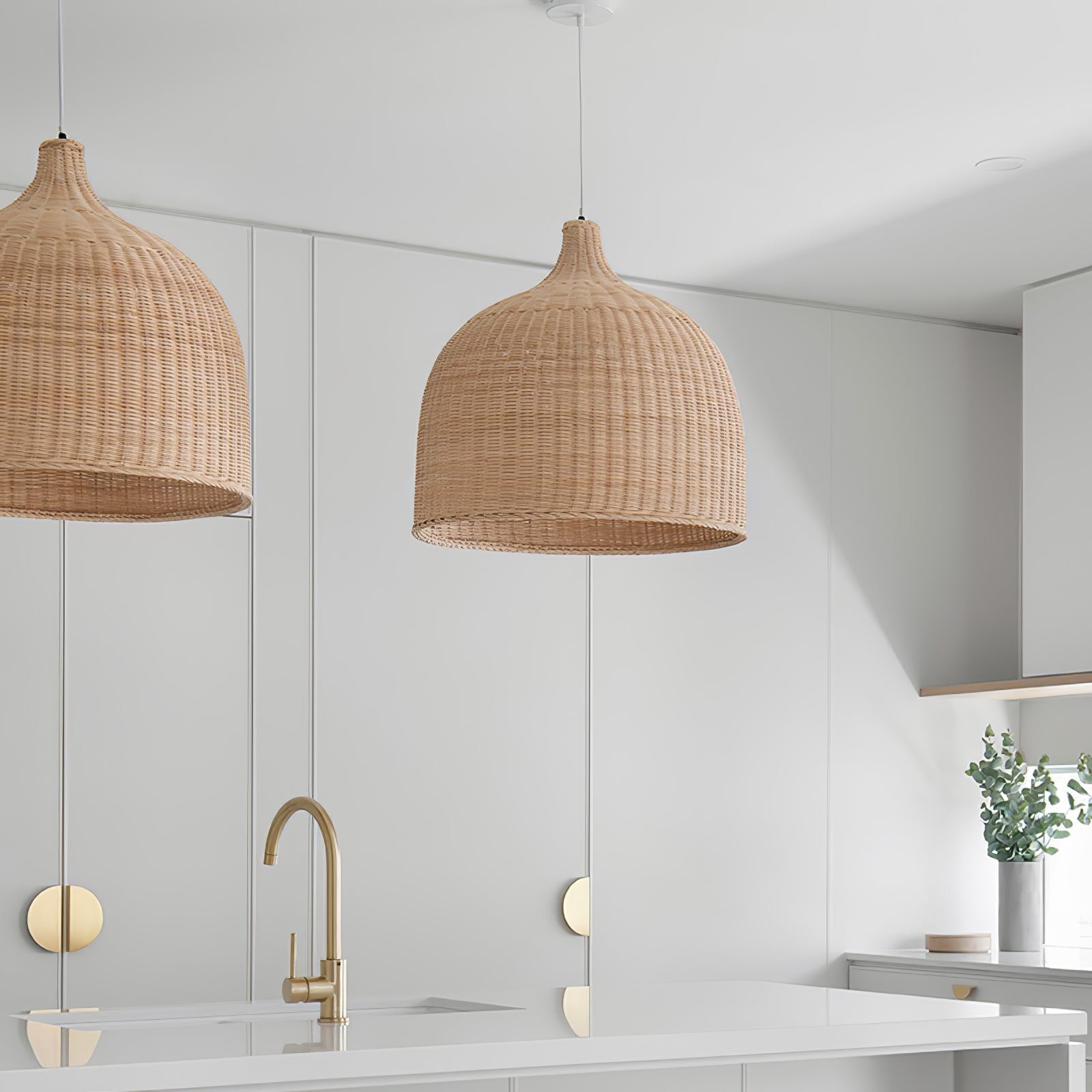Willow Rustic Rattan Pandent Light - Letslighting