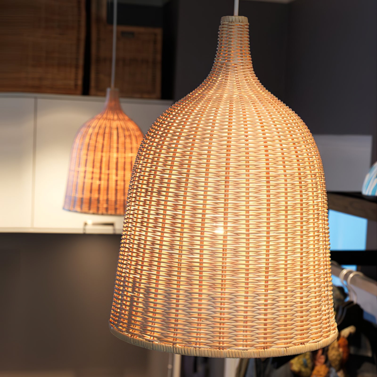 Willow Rustic Rattan Pandent Light - Letslighting