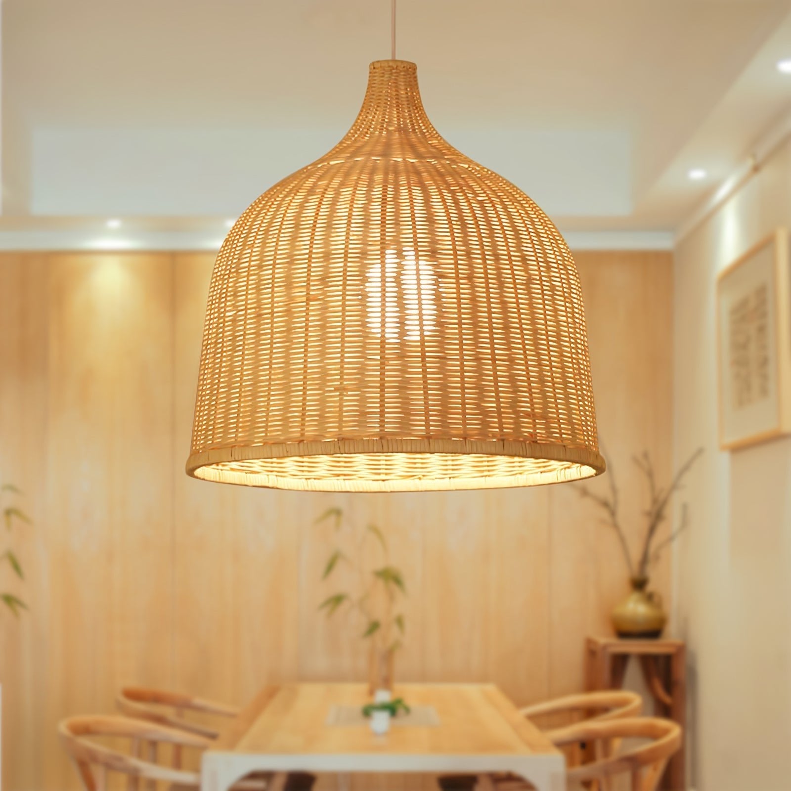 Willow Rustic Rattan Pandent Light - Letslighting