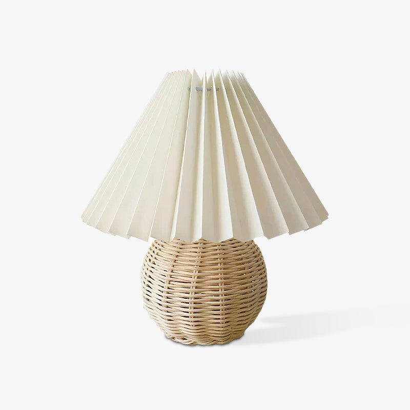 Zara Rattan Pleated Table lamp - Letslighting