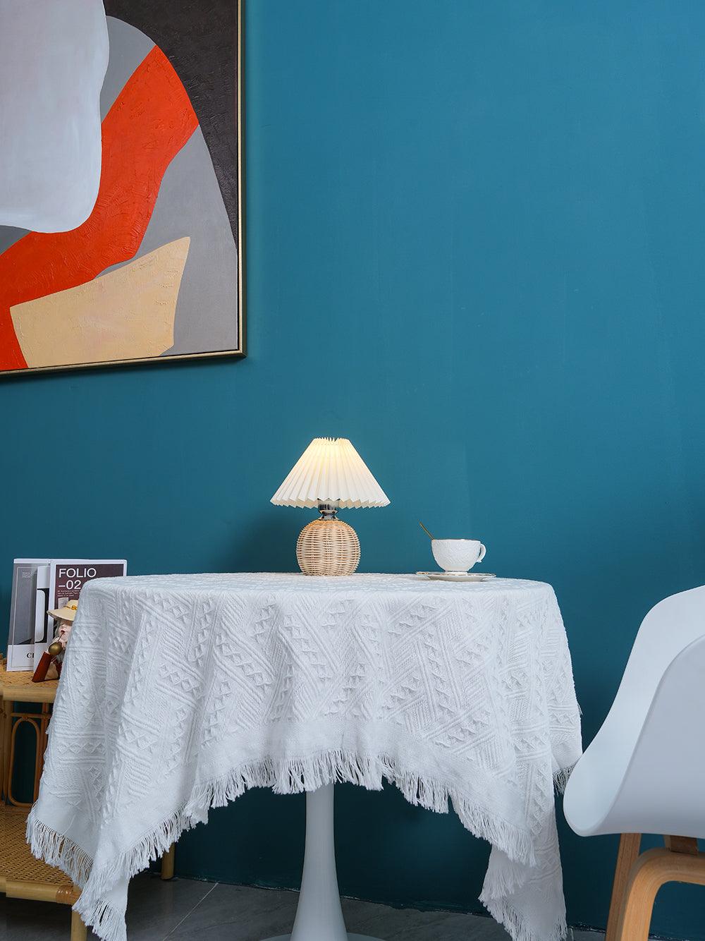 Zara Rattan Pleated Table lamp - Letslighting