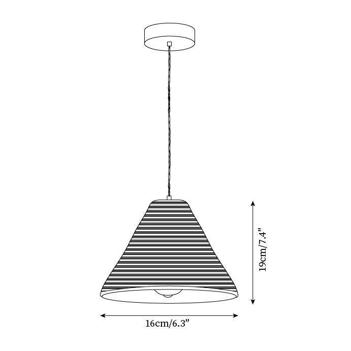 Pendant Lamp Rattan Shade and Body Cone Shape Natural Minimalist - Letslighting