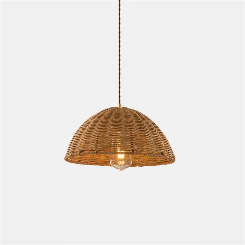 Pendant Lamp Rattan Shade and Body Cone Shape Natural Minimalist - Letslighting