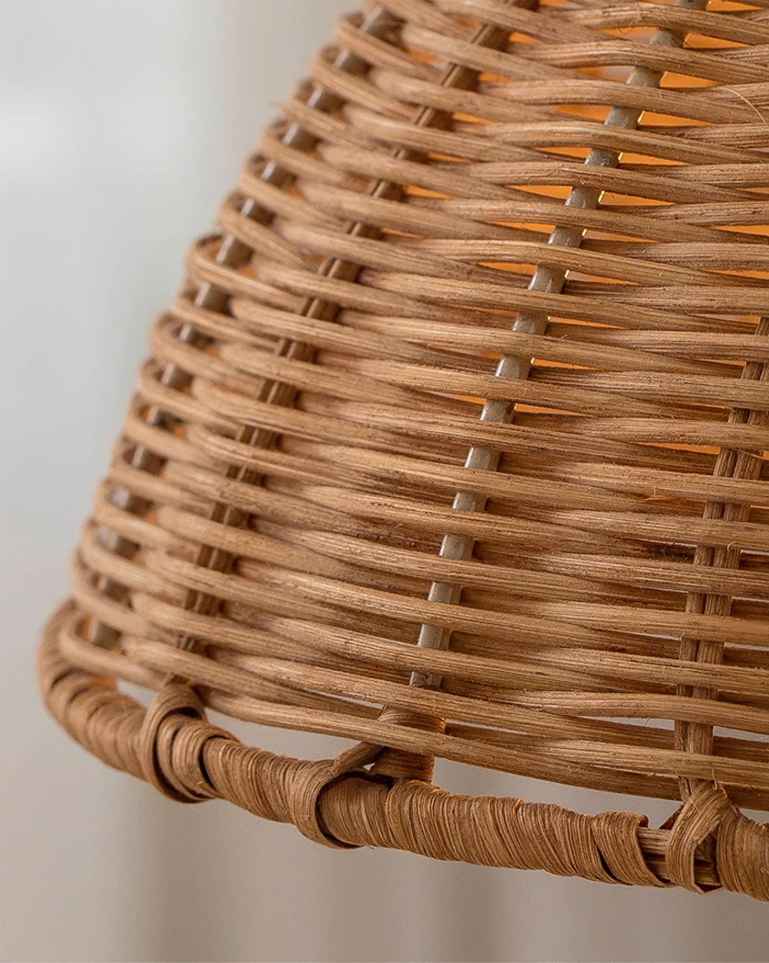 Pendant Lamp Rattan Shade and Body Cone Shape Natural Minimalist - Letslighting